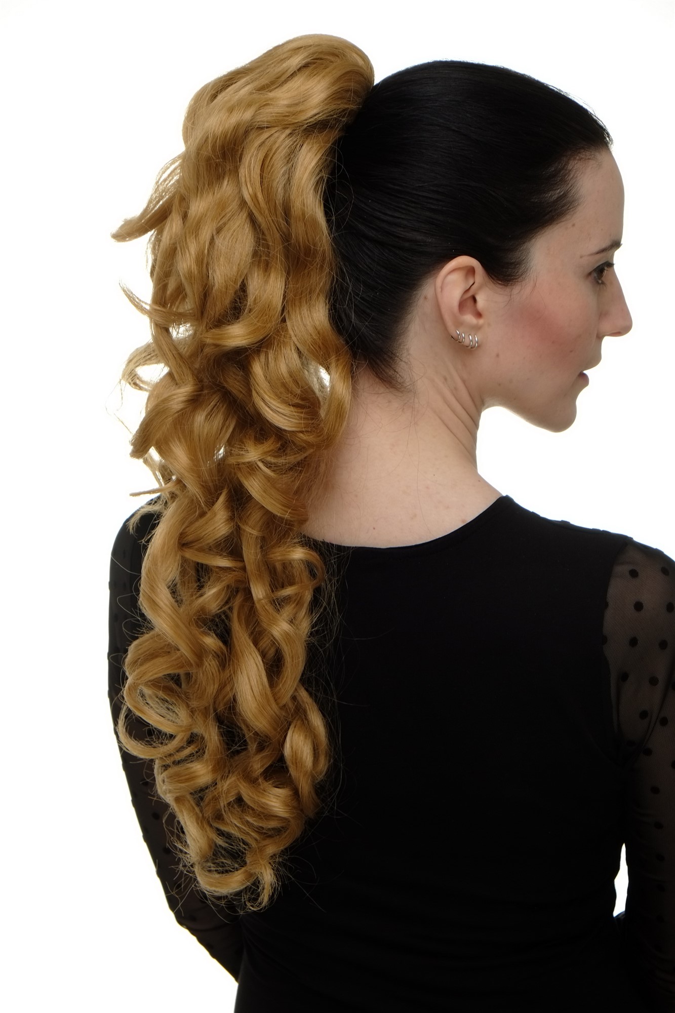Hairpiece PONYTAIL with combs and elastic draw string curly voluminous very long gold blond 23 ", view 5, WIG ME UP: Your Perücken Online Shop Ponytails, golden blonde, curled, long