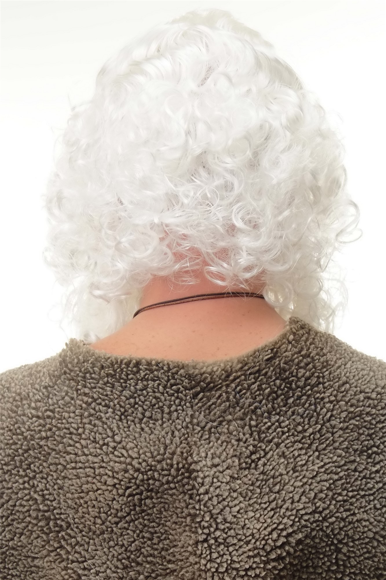 günstige Party Perücke, Perücke & Bart Weihnachtsmann Santa Claus weiß 6095A+B, Ansicht 3, WIG ME UP: Ihr Perücken Online Shop lockige Party Perücke weiß schulterlange Haare Unisex