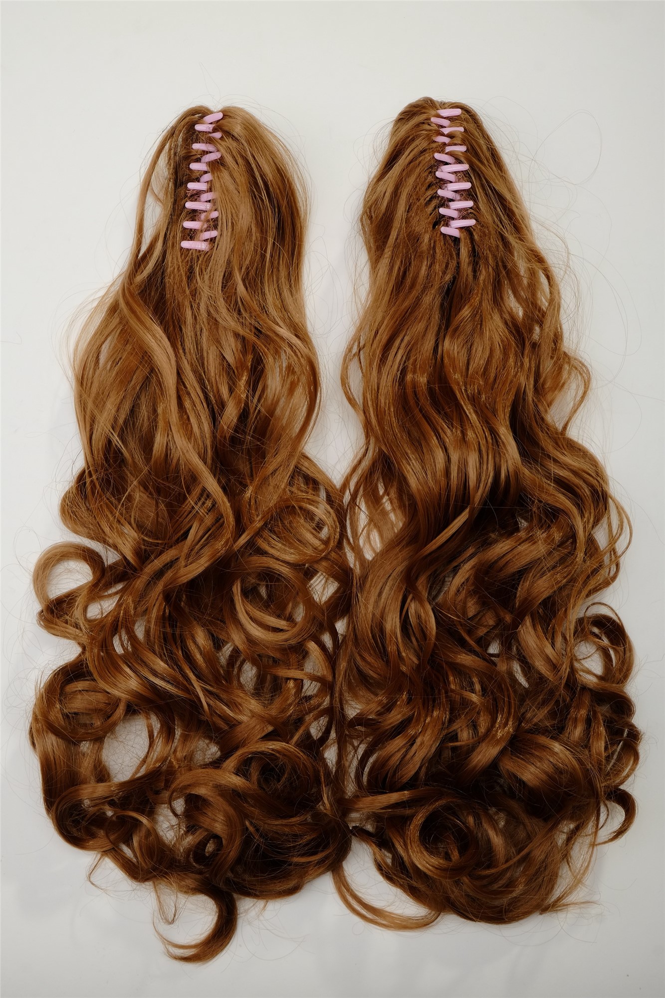 Lady Cosplay Wig 2 ponytails pigtails curled bangs ringlets red blond YZF-7080L, view 7, WIG ME UP: Your Perücken Online Shop Quality Wigs, Ladies, strawberry blonde, curled, shoulder-length