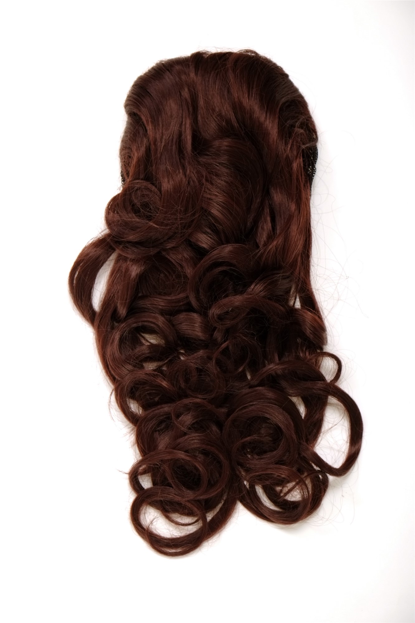 Hairpiece PONYTAIL with combs and elastic draw string curly voluminous very long mahogany redbrown, view 3, WIG ME UP: Your Perücken Online Shop Ponytails, mahogany brown, curled, long