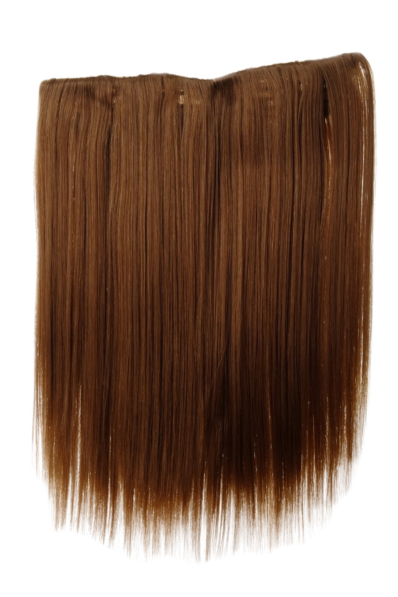 Haarteil Haarverlängerung 5 Clips glatt Blond Erdbeerblond L30173-27, Vorderansicht, WIG ME UP: Ihr Perücken Online Shop glatte Halbperücke Erdbeerblond 45 cm lang