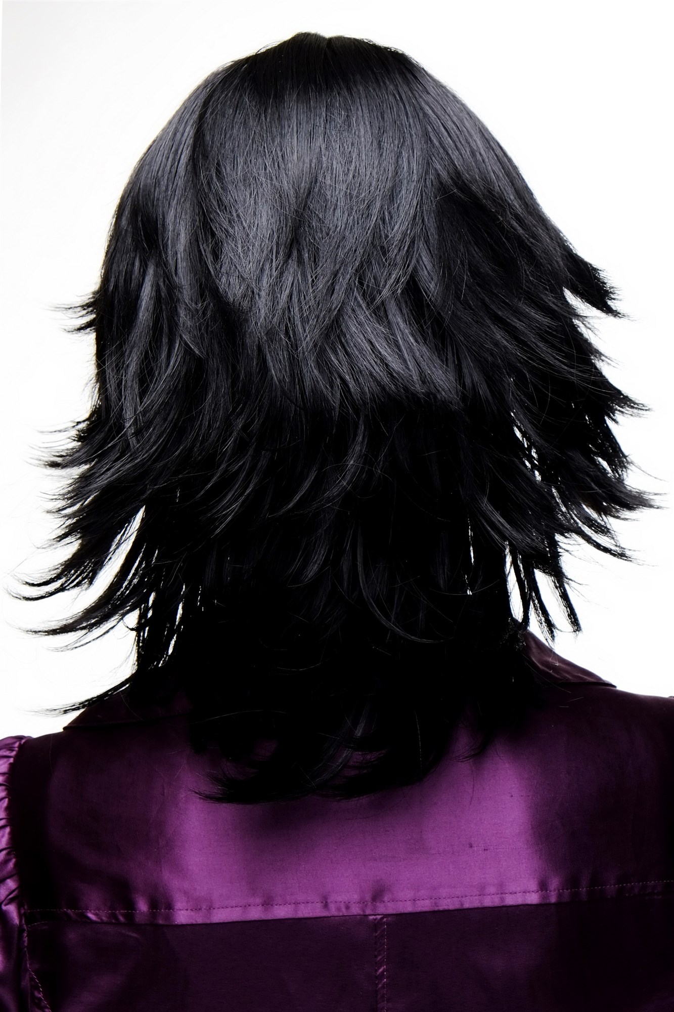 SEXY Lady  Wig SPIKY ENDS Drag Queen Cosplay Visual Kei BLACK (8019 Colour 2), view 3, WIG ME UP: Your Perücken Online Shop Quality Wigs, Ladies, black-brown, wavy, shoulder-length