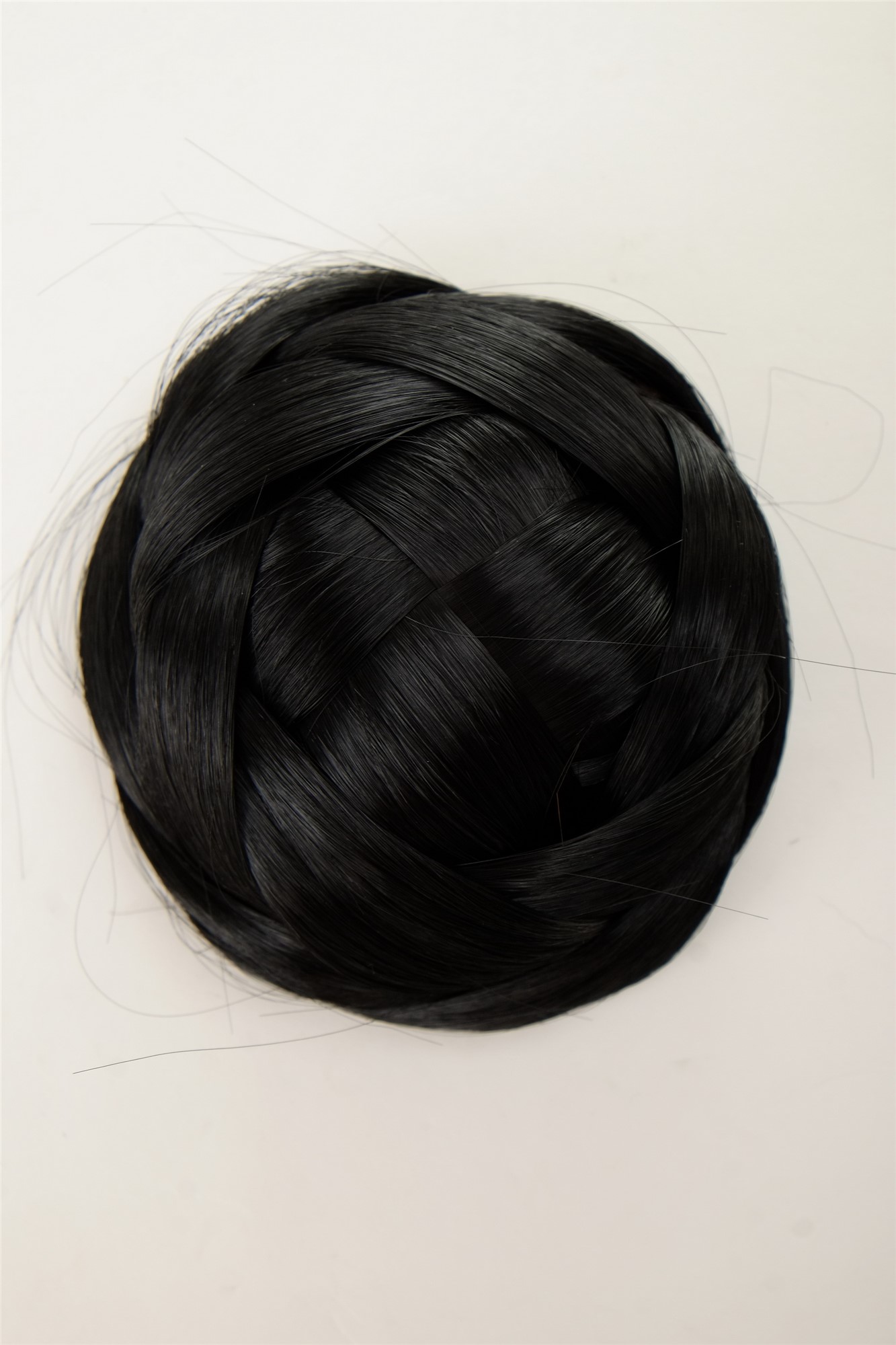 Haarknoten Haarteil Dutt geflochten Schwarz Q399D-1, Ansicht 5, WIG ME UP: Ihr Perücken Online Shop geflochtener Dutt Haarteil Schwarz