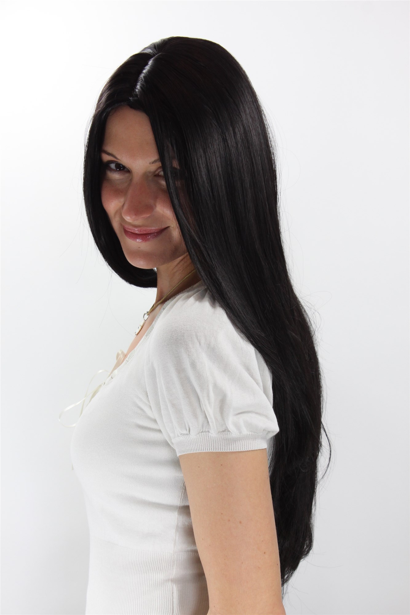 Quality Wigs, Ladies, black-brown, straight, very long