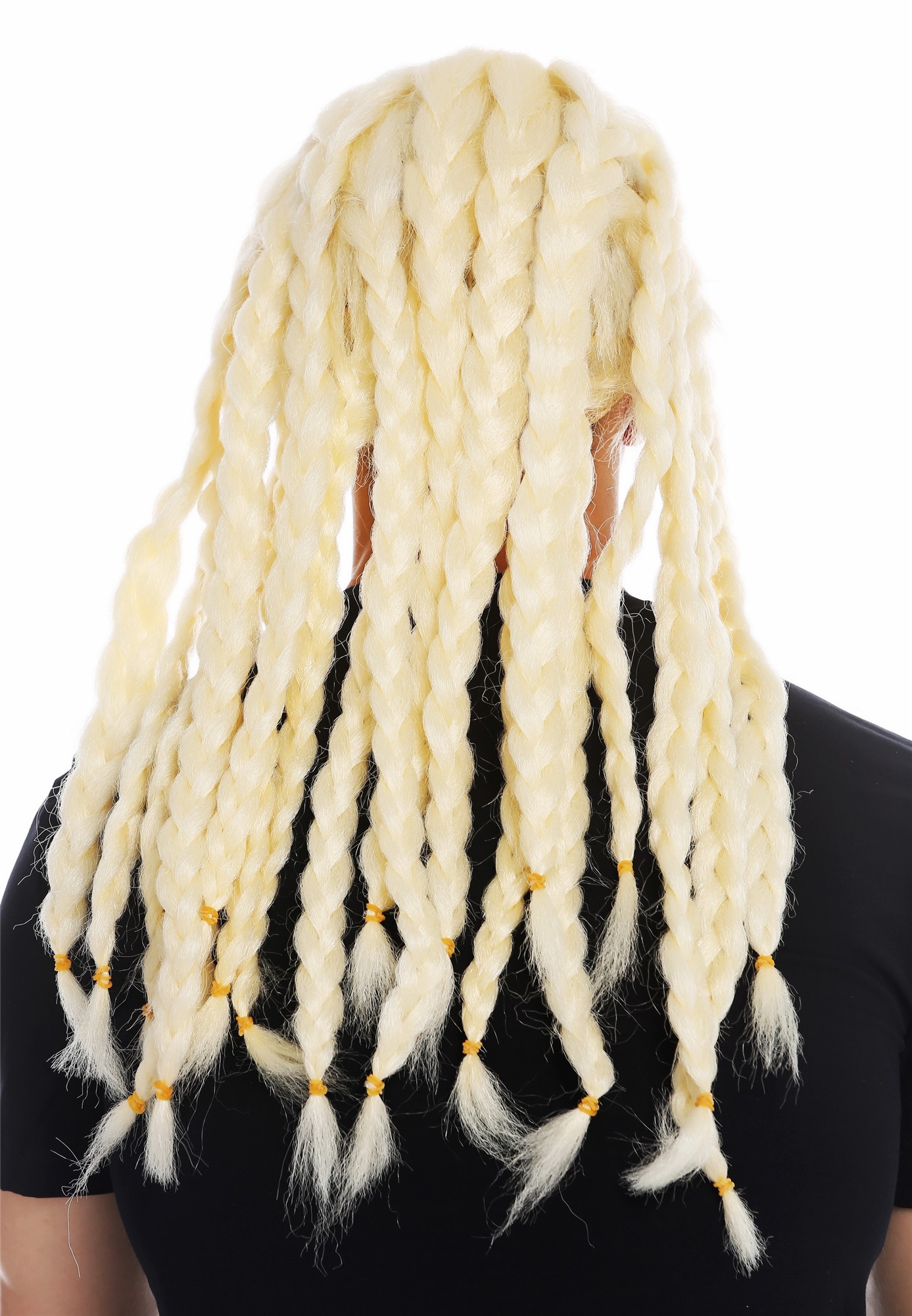 Wig carnival Halloween men women long plaited braid blonde viking 68286, view 6, WIG ME UP: Your Perücken Online Shop Party Wig, Unisex, light blonde, Braided, long