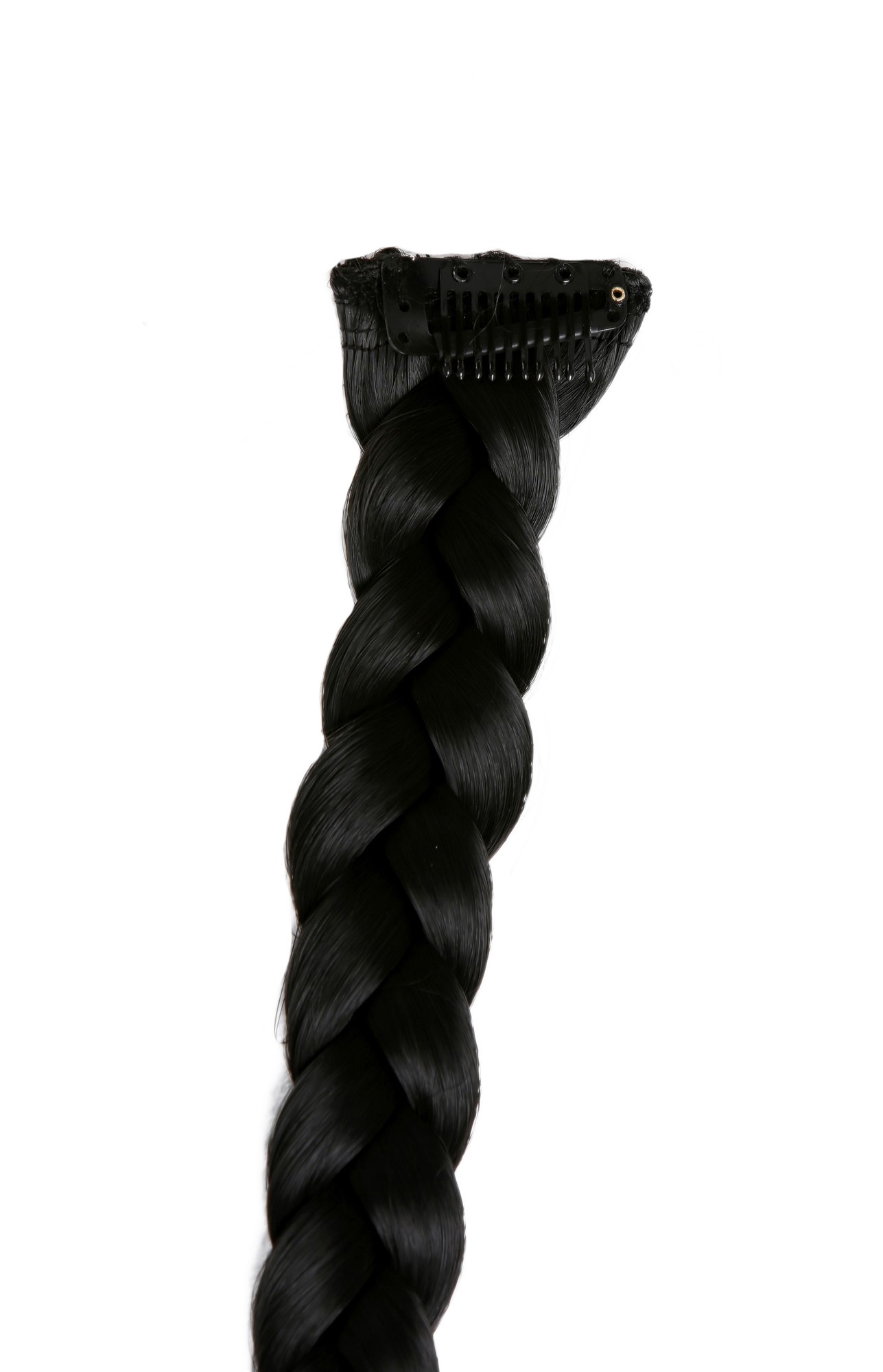 Ponytails, velvet black, Braided, long