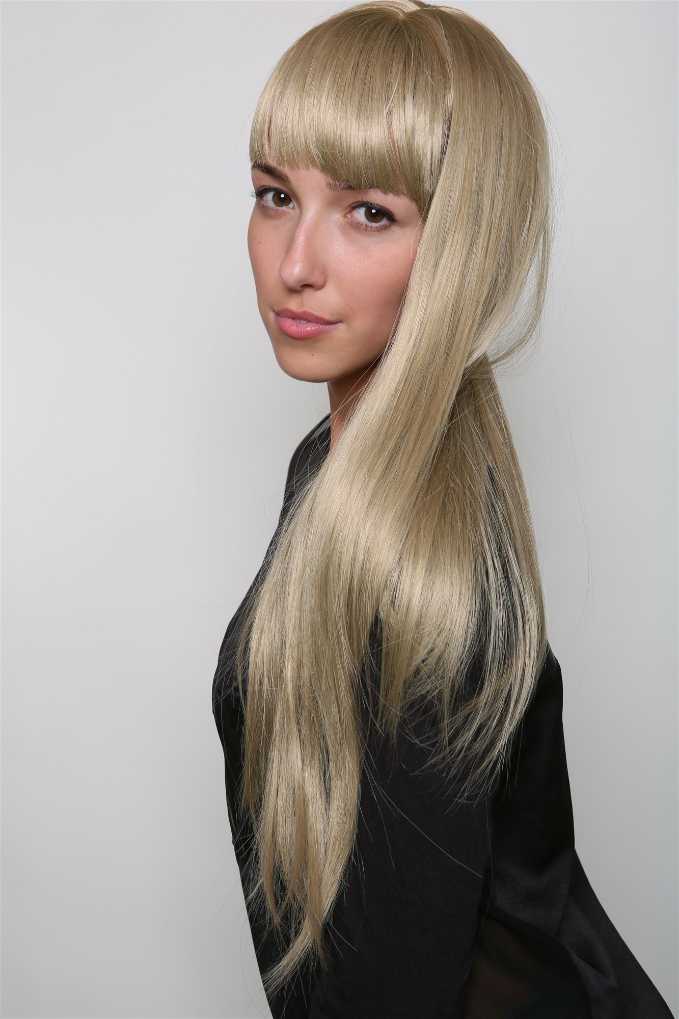 Lady women wig very long light ash blonde fringe bangs seductive Gothic 3113 , view 4, WIG ME UP: Your Perücken Online Shop Quality Wigs, Ladies, light ash blonde, straight, long