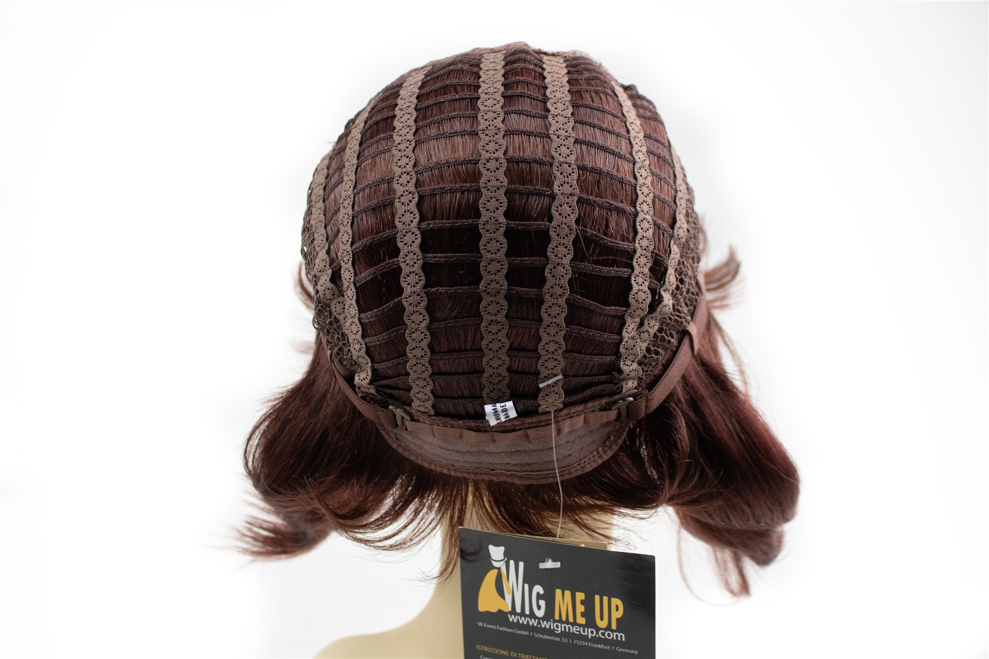 Lady wig real human hair short bob stykle straight bangs bordeaux red VK-57-HH, view 5, WIG ME UP: Your Perücken Online Shop Quality Wigs, Ladies, eggplant red, straight, short, Real Human Hair
