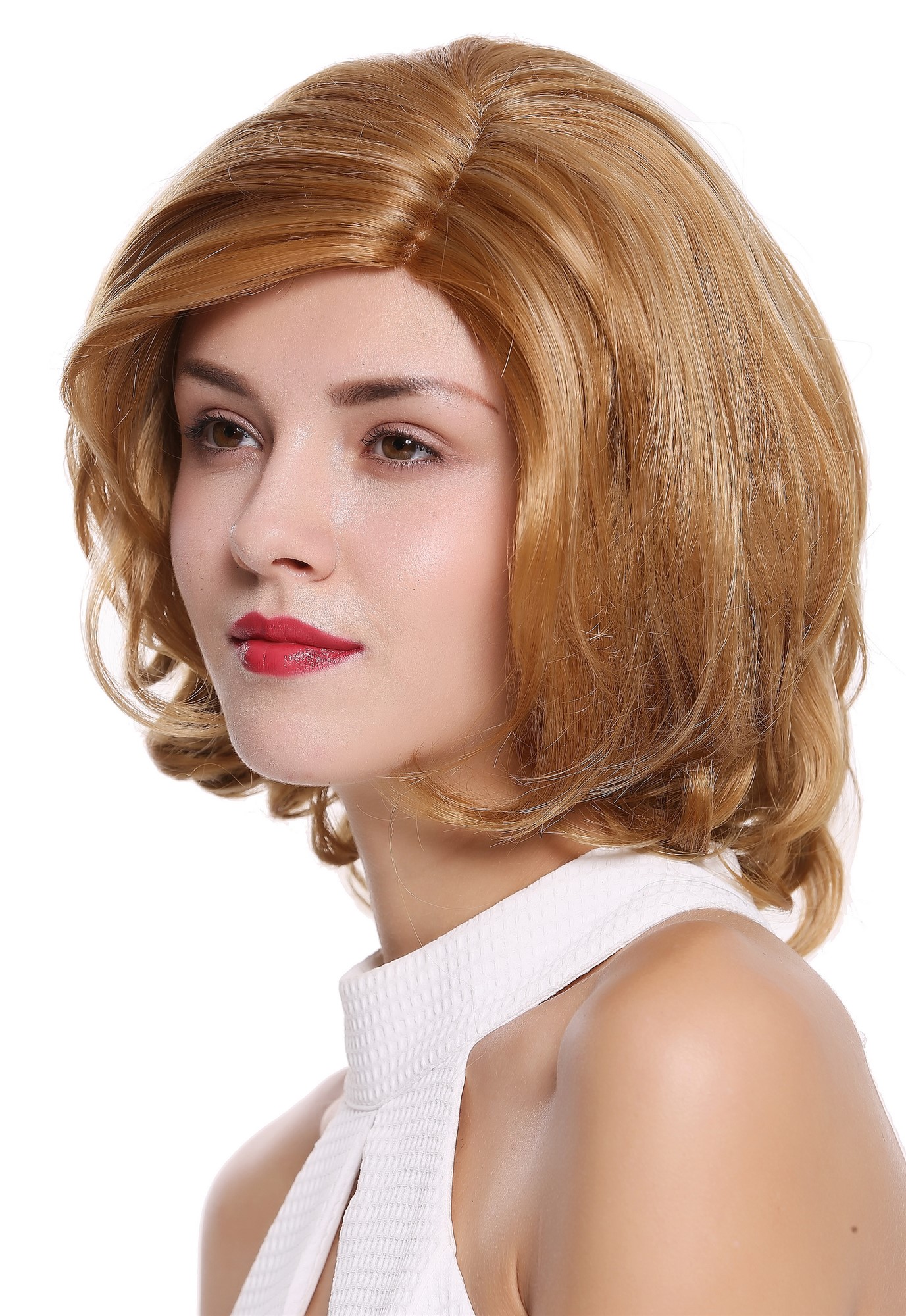 Lady wig monofilament parting short wavy blonde mix highlights DW-2550A-MT, view 3, WIG ME UP: Your Perücken Online Shop Quality Wigs, Ladies, red-blonde-copper blonde mix, wavy, shoulder-length