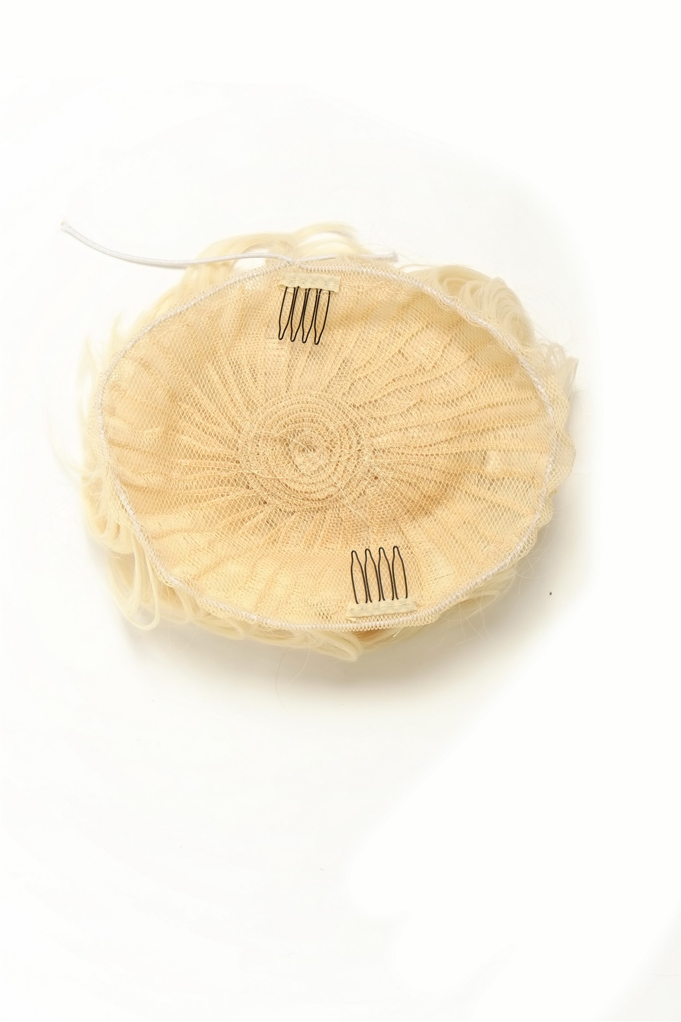 Haarteil Dutt Haarrose Buschig Platinblond Q840-613, Ansicht 2, WIG ME UP: Ihr Perücken Online Shop lockiger Dutt Haarteil Platinblond