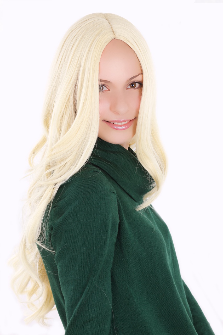 hochwertige Qualitätsperücken, Frauen Perücke hellblond Mittelscheitel langes glattes Haar 3256-KB88, Ansicht 2, WIG ME UP: Ihr Perücken Online Shop wellige Tressen-Perücke mit Kopfhaut-Imitat Blond lange Haare für Damen