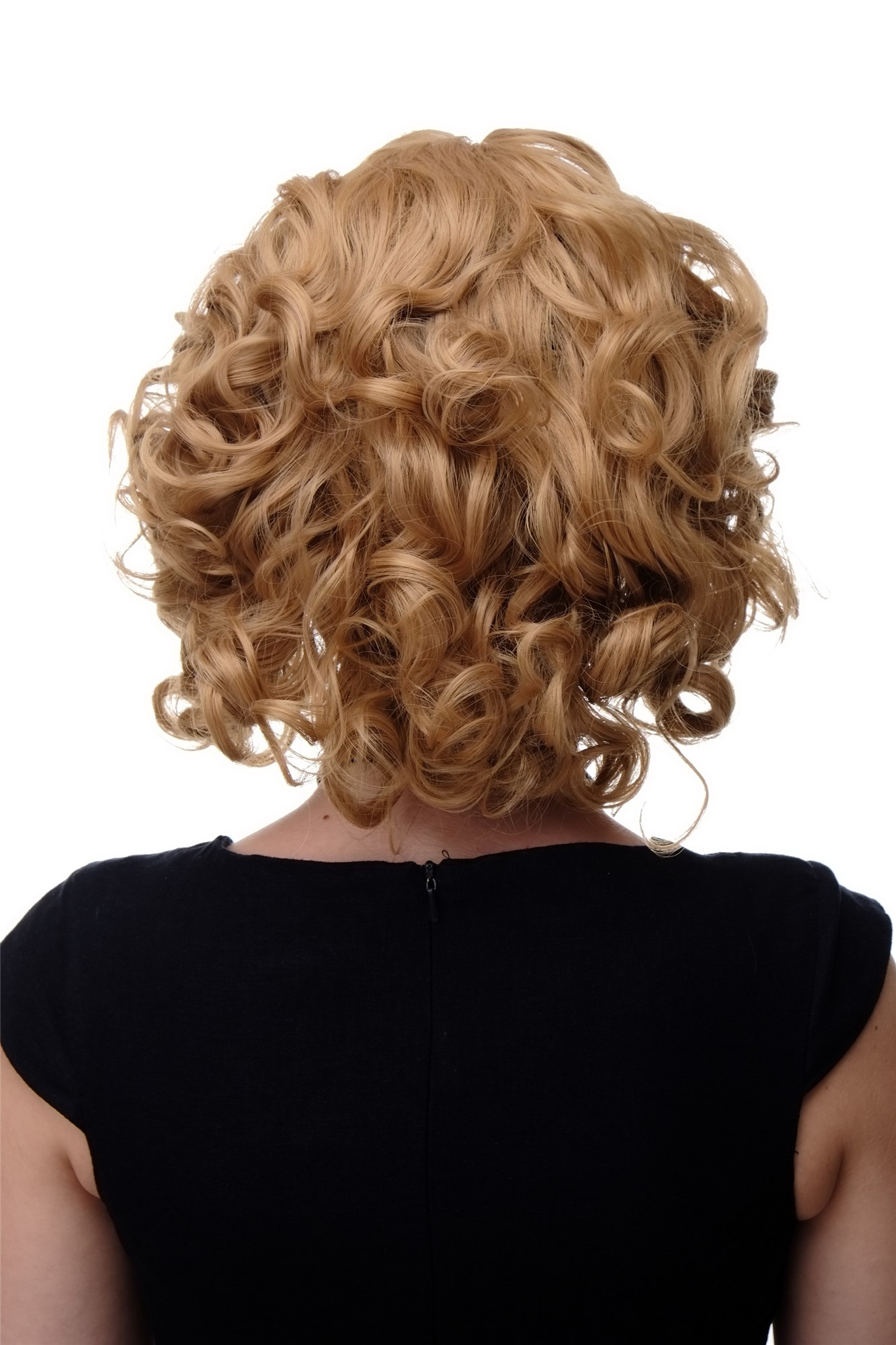 hochwertige Qualitätsperücken, Perücke Cosplay Prinzessin Blond-Mix Lockig GF-W2171-22-144, Ansicht 4, WIG ME UP: Ihr Perücken Online Shop lockige Tressen-Perücke mit Kopfhaut-Imitat Karamellblond-Gelbblond-Mix schulterlange Haare für Damen