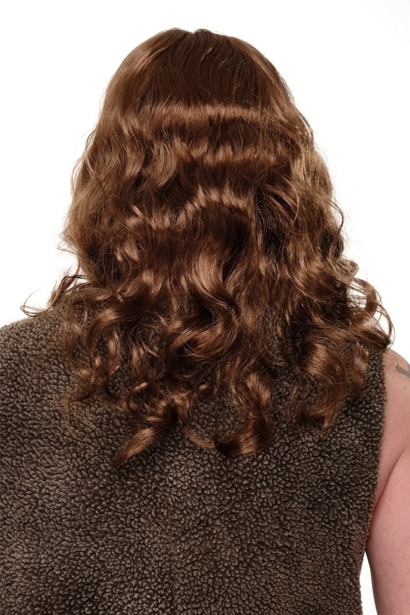 Wig & Beard Carnival Viking Chieftain Barbarian Berzerker Dwarf brown men WIG007, view 3, WIG ME UP: Your Perücken Online Shop Party Wig, Men, Brown, Braided, long
