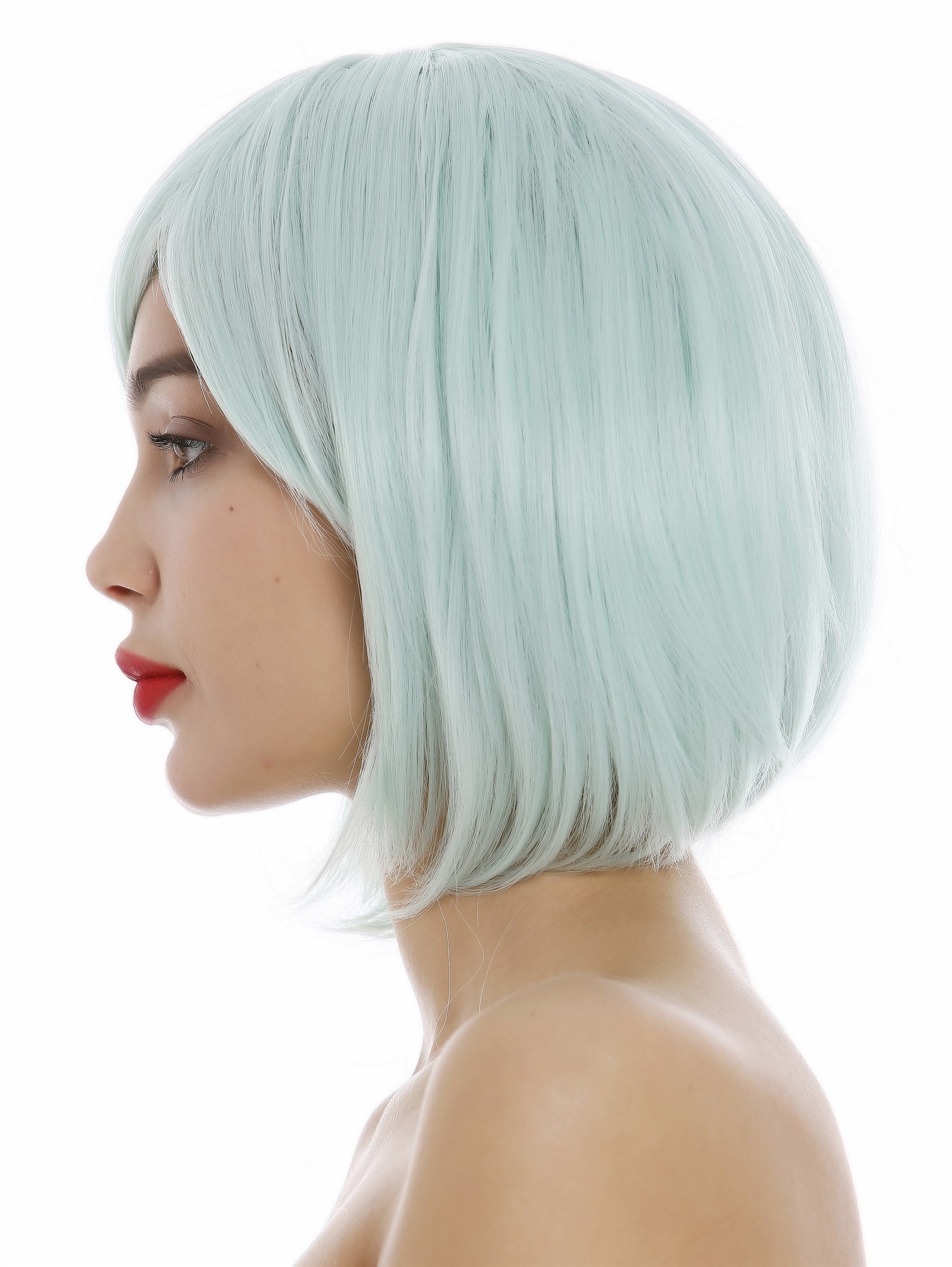 Quality Wigs, Ladies, light green, straight, short