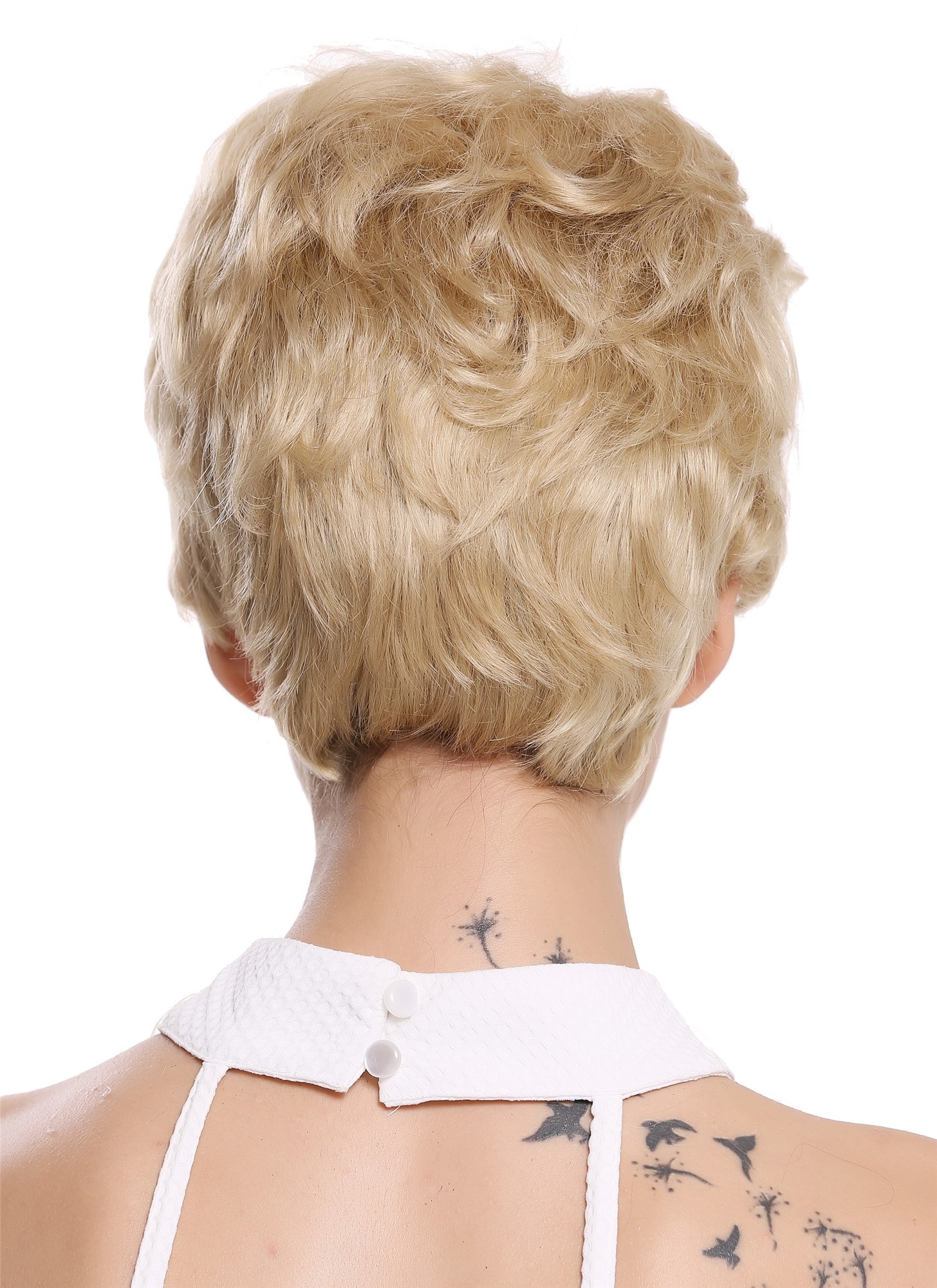 Lady wig real human hair women short wavy stylish blonde NG-HH, view 4, WIG ME UP: Your Perücken Online Shop Quality Wigs, Unisex, ash blonde, wavy, short, 100% Human Hair