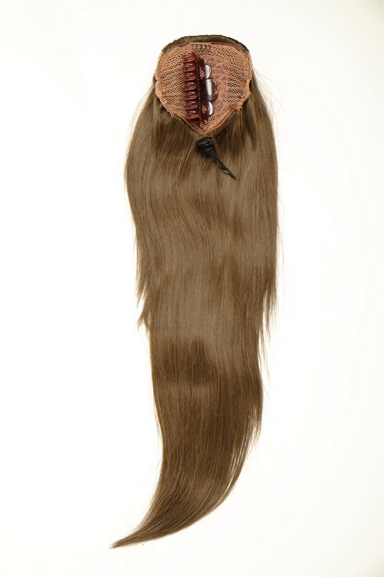 Ponytail clamp combs draw string straight voluminous very long medium brown WK06, view 2, WIG ME UP: Your Perücken Online Shop Ponytails, medium golden brown, straight, long