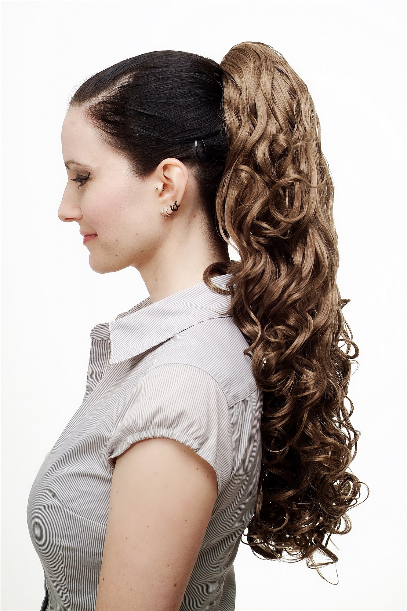 N310-14 Hairpiece PONYTAIL extension VERY long MASSIVE volume voluminous curly AMAZING curls kinks dark ash blond 23", view 2, WIG ME UP: Your Perücken Online Shop Ponytails, Dark Ash Blonde, curled, long