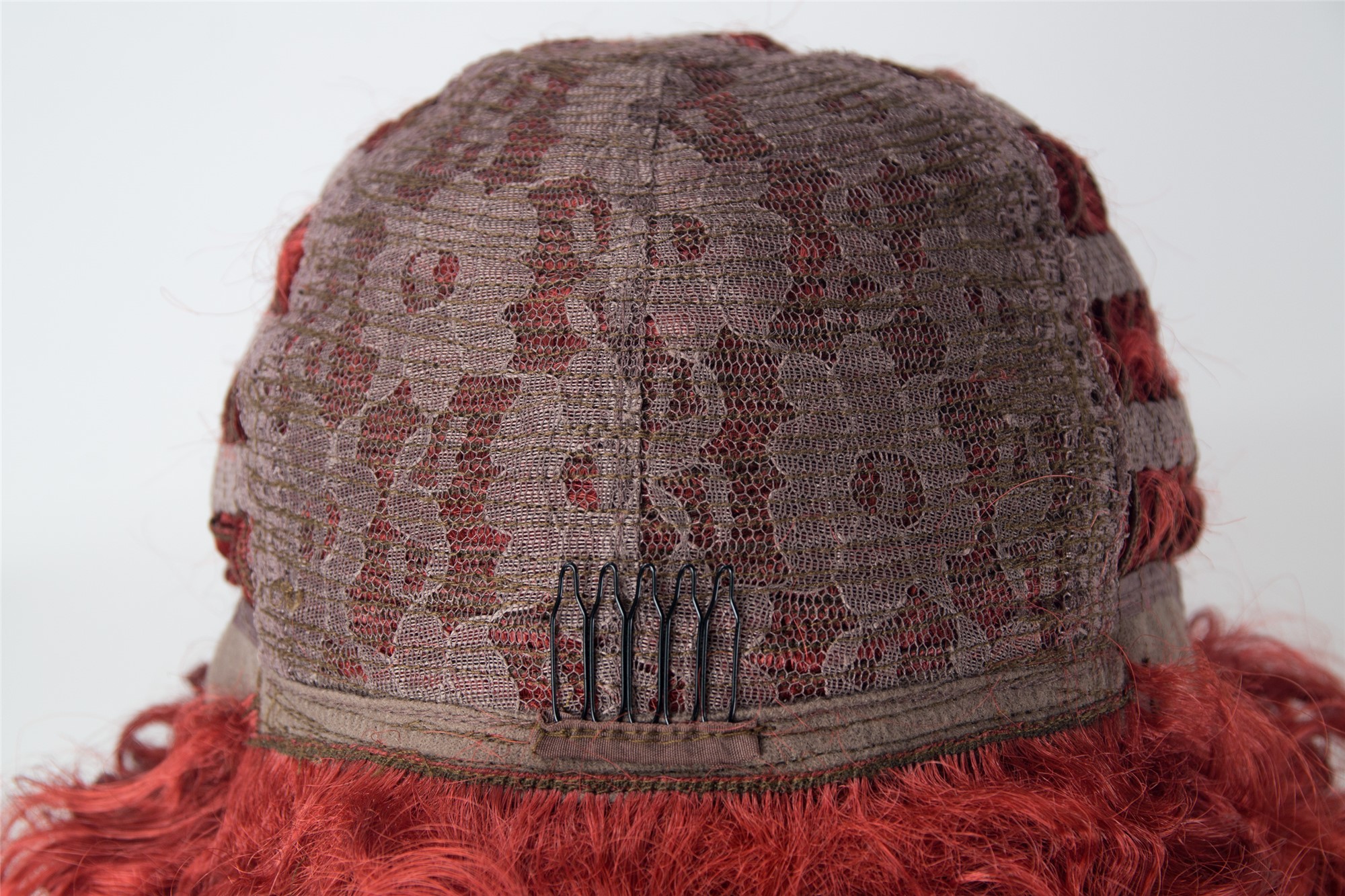 hochwertige Qualitätsperücken, Perücke Rot Locken Volumen schulterlang WL-2342-135, Ansicht 5, WIG ME UP: Ihr Perücken Online Shop lockige Tressen-Perücke Feuerrot schulterlange Haare für Damen