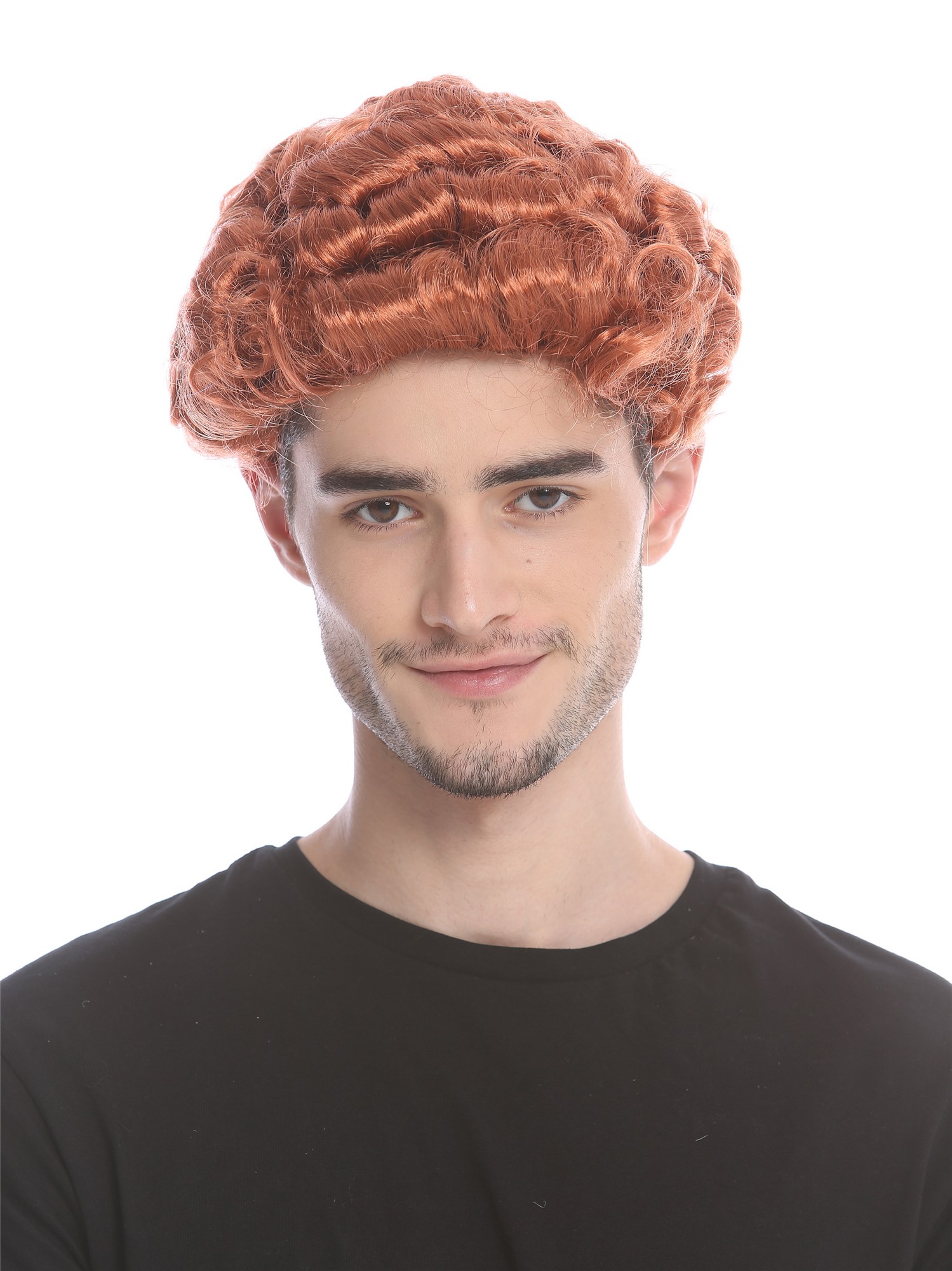 Party wig men baroque Lord Judge Poet Noble red curls ponytail  DH1126, view 3, WIG ME UP: Your Perücken Online Shop Party Wig, Men, Red, curled, shoulder-length