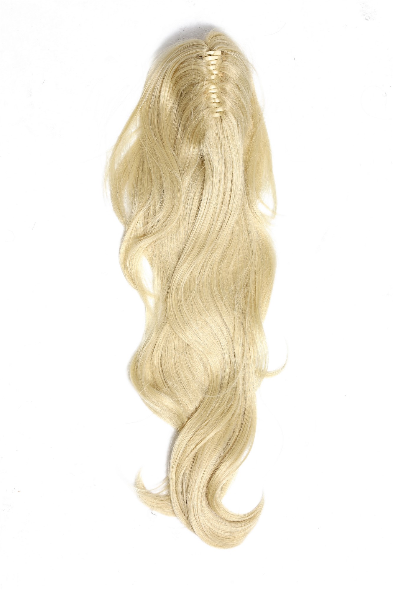 Ponytail Hairpiece Claw Clamp very long layerd slightly wavy light blond T200, view 6, WIG ME UP: Your Perücken Online Shop Ponytails, light blonde, wavy, long