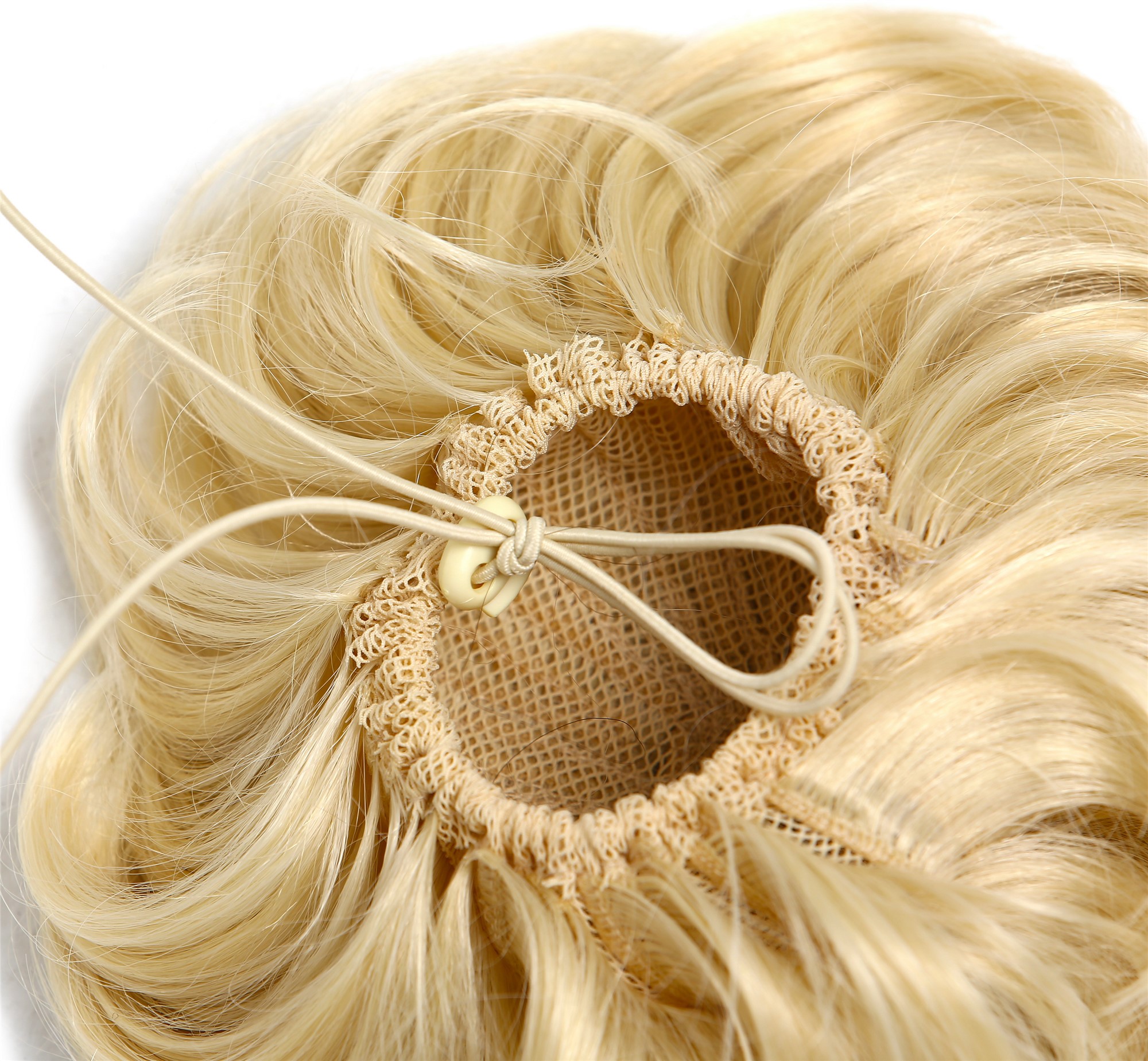 Haarteil Dutt Haarrose Buschig Lichtblond Q840-88E, Ansicht 5, WIG ME UP: Ihr Perücken Online Shop lockiger Dutt Haarteil Lichtblond