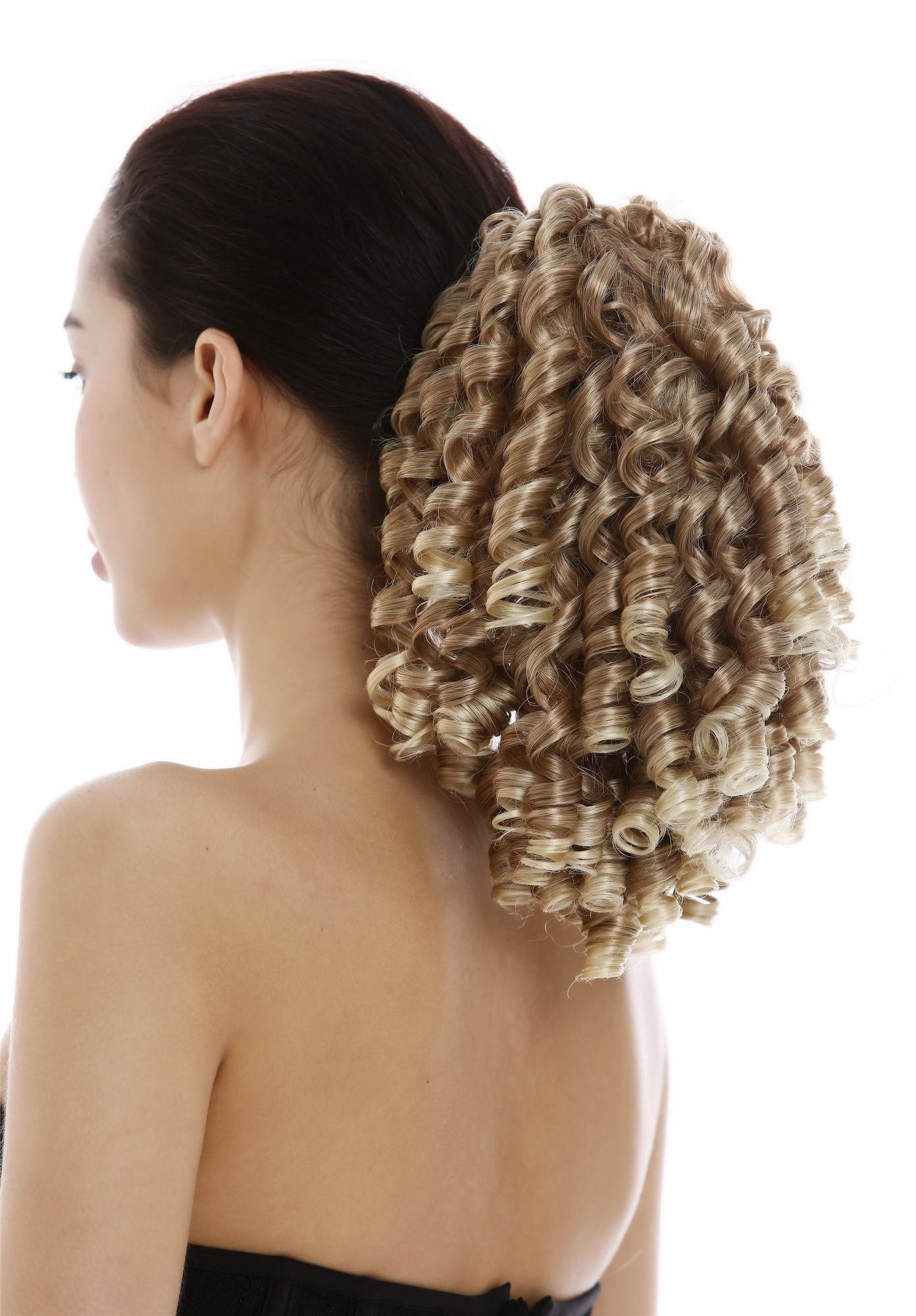 hochwertiger Zopf Pferdeschwanz Korkenzieher-Locken lockig Blond Mix N900A+2-V-27T613, Ansicht 2, WIG ME UP: Ihr Perücken Online Shop lockiges Zopf-Haarteil Blond-Mix 30 cm lang