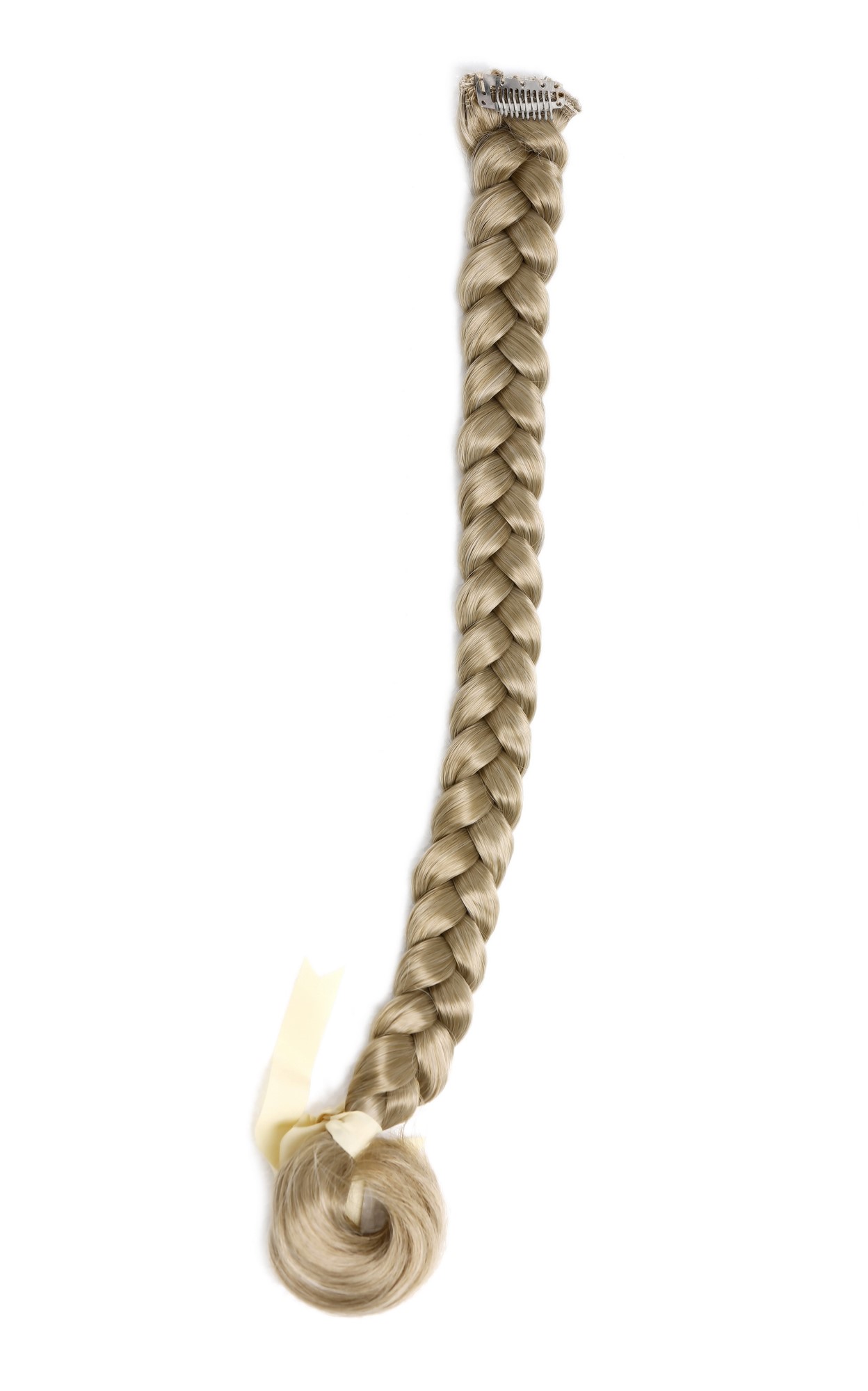 hochwertiger Geflochtener Zopf Flechtzopf mit Clip lang Blond Aschblond SA101-24, Ansicht 2, WIG ME UP: Ihr Perücken Online Shop geflochtenes Zopf-Haarteil Aschblond 50 cm lang