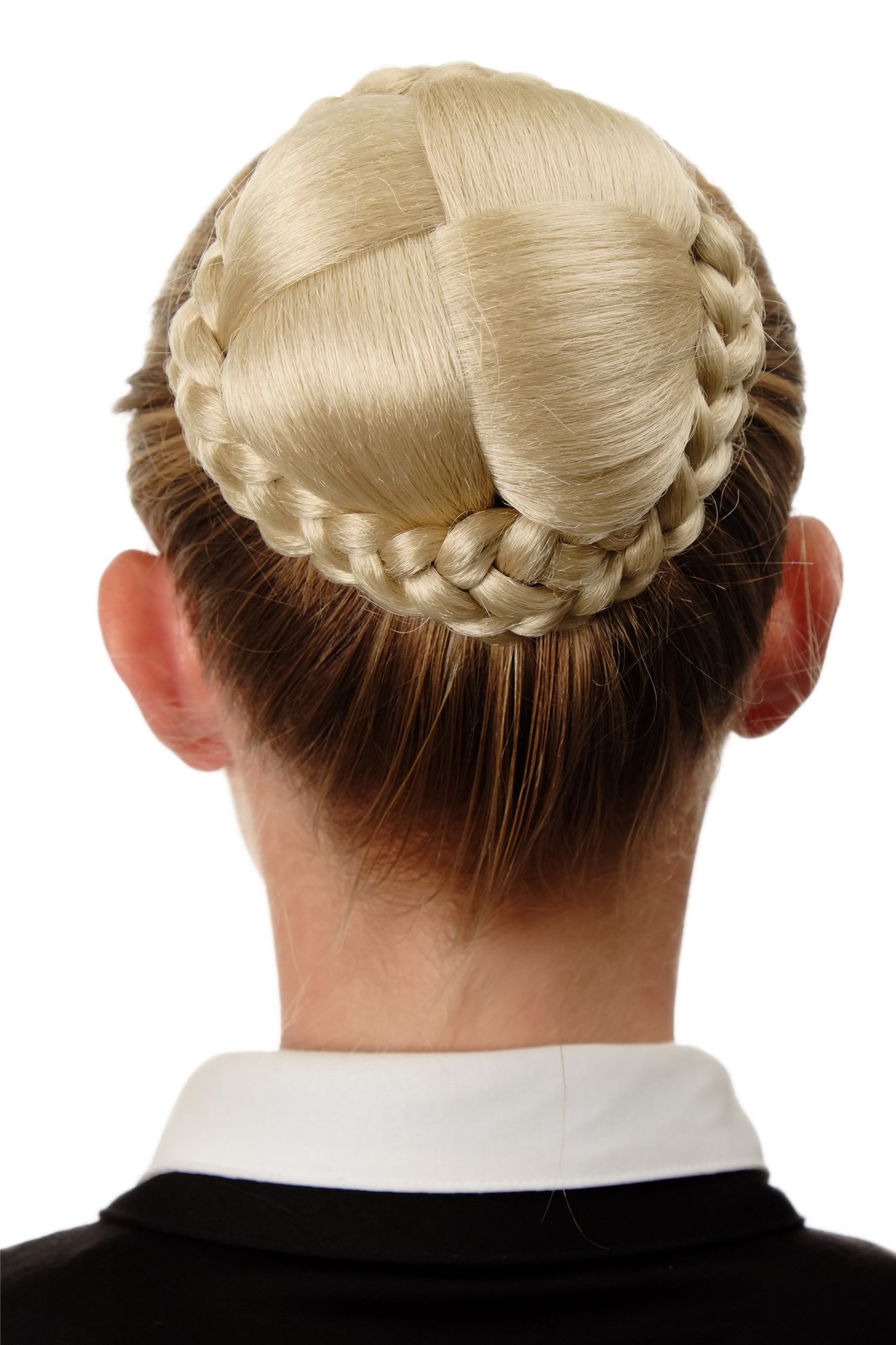 Dutt Haarteil geflochten Haarknoten Lichtblond N796-88, Vorderansicht, WIG ME UP: Ihr Perücken Online Shop geflochtener Dutt Haarteil Lichtblond