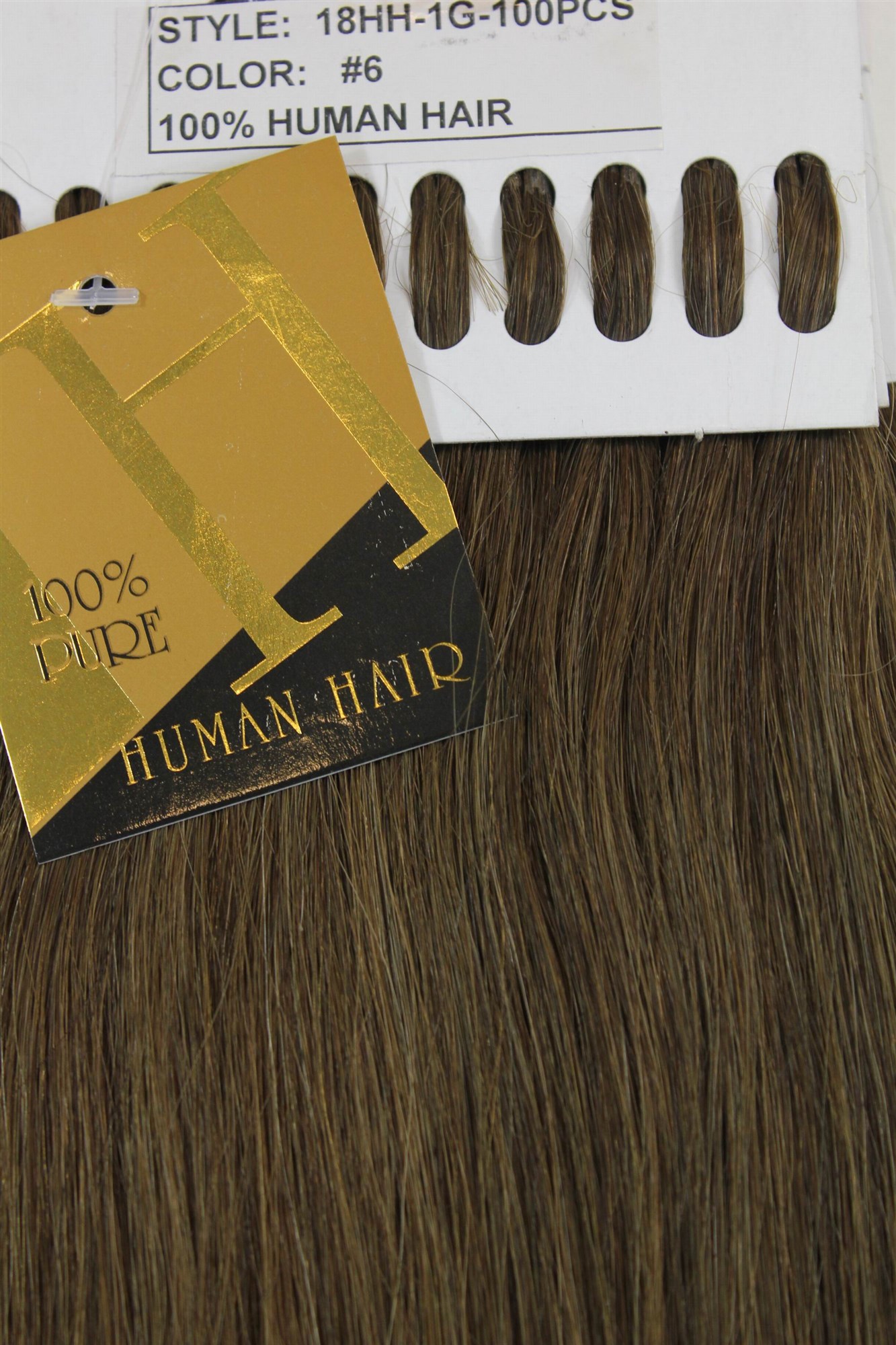 Extensions, Brown, straight, shoulder-length, 100% Human Hair