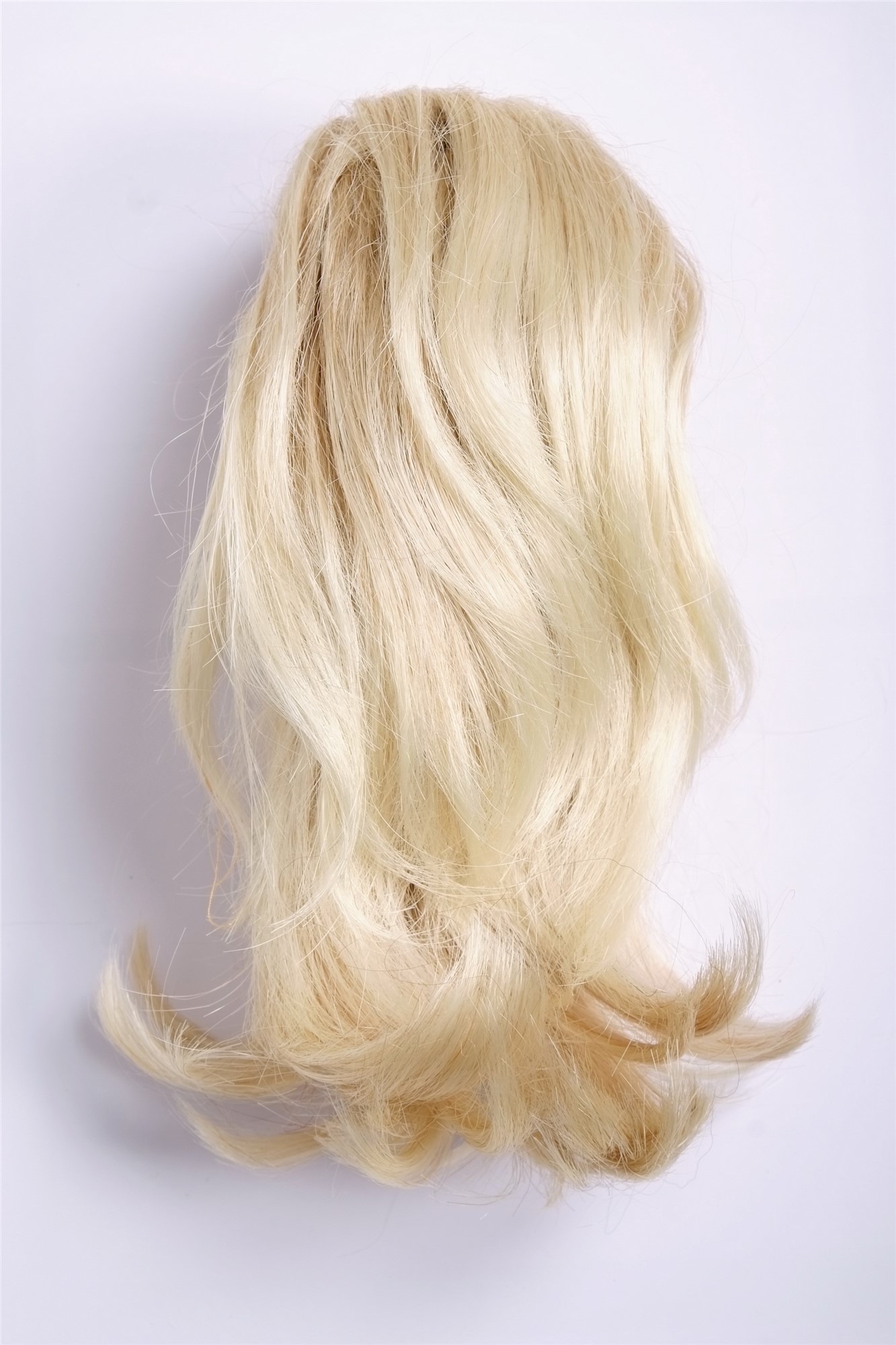 hochwertiges Haarteil Hellblond-Mix kurz wild Befestigung mit Butterfly-Klammer Modell: T6545, Ansicht 5, WIG ME UP: Ihr Perücken Online Shop glattes Zopf-Haarteil Hellblond-Mix 20 cm lang
