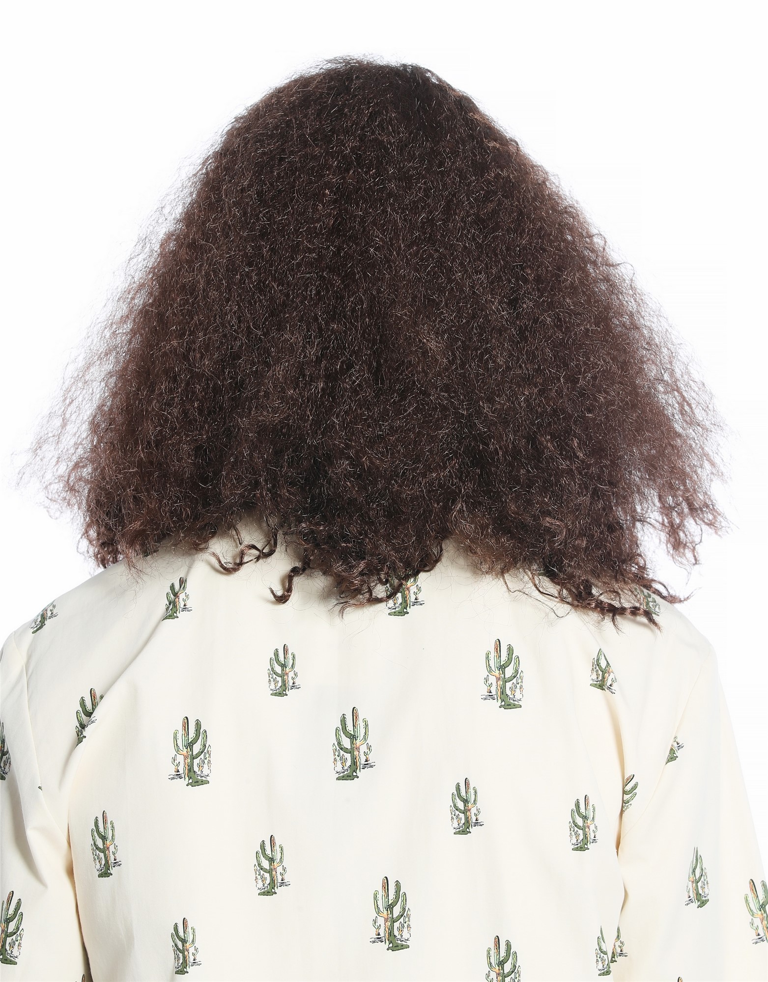 günstige Party Perücke, Perücke Bart Set lang lockig braun Guru Hippie Hipster 210331-P4, Ansicht 5, WIG ME UP: Ihr Perücken Online Shop lockige Party Perücke Mittelbraun schulterlange Haare für Herren