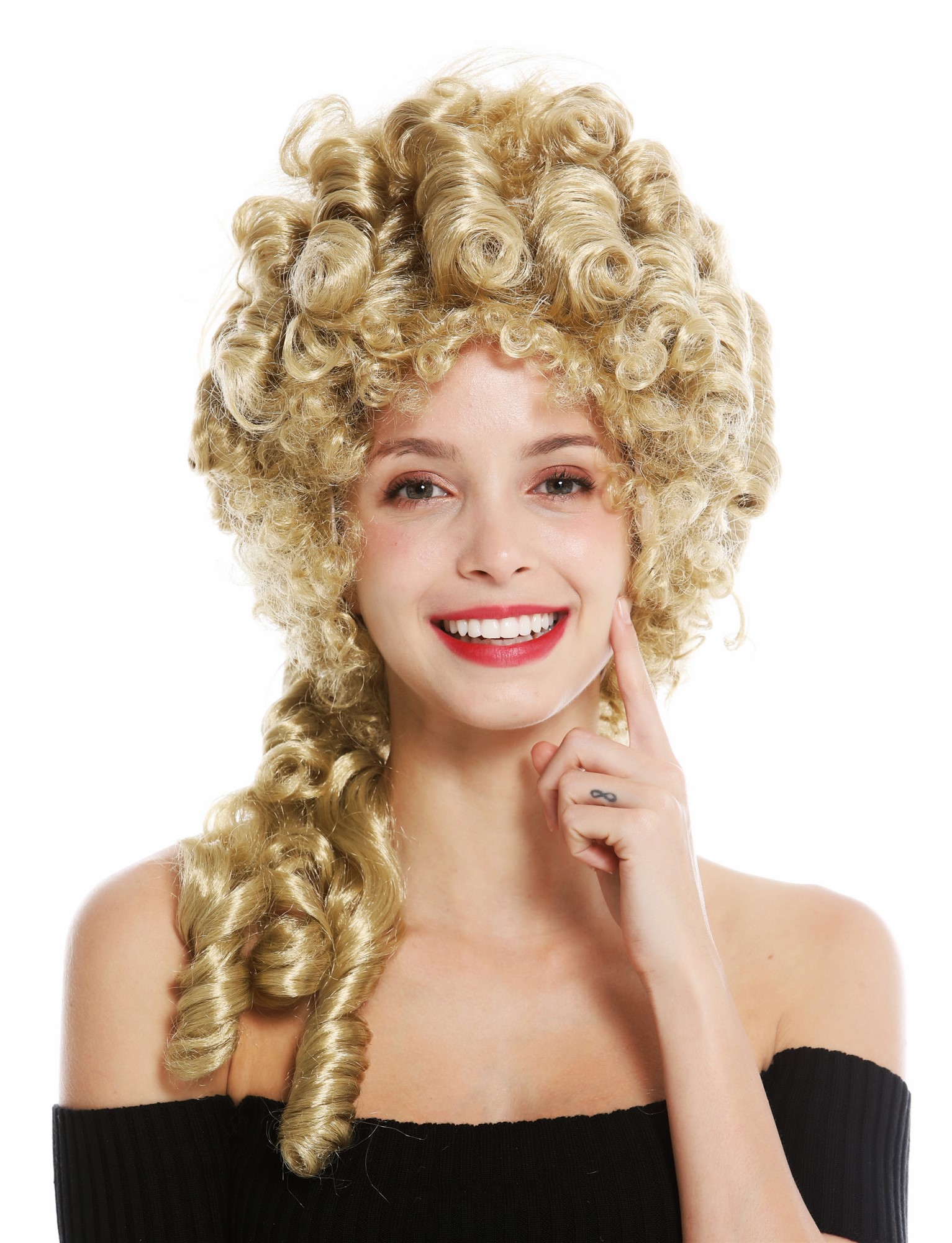 Party Wig, Ladies, golden ash blonde, curled, long