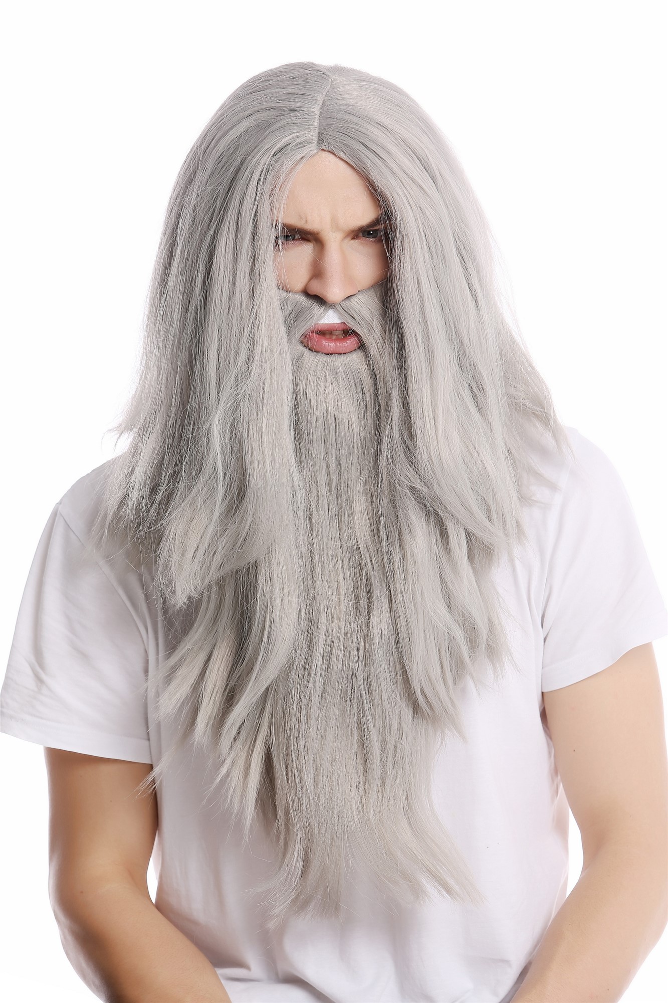 Party Wig, Men, Grey, straight, long