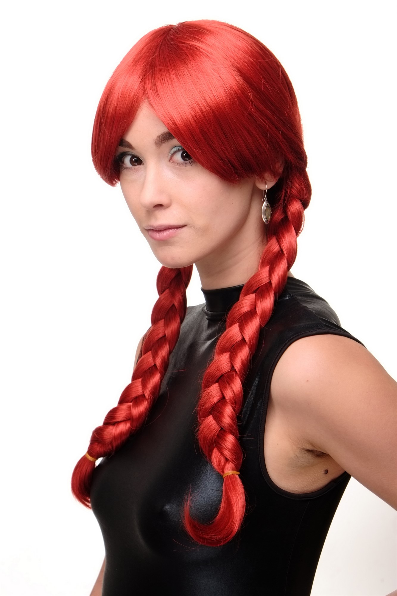 Quality Wigs, Ladies, Red, Braided, long