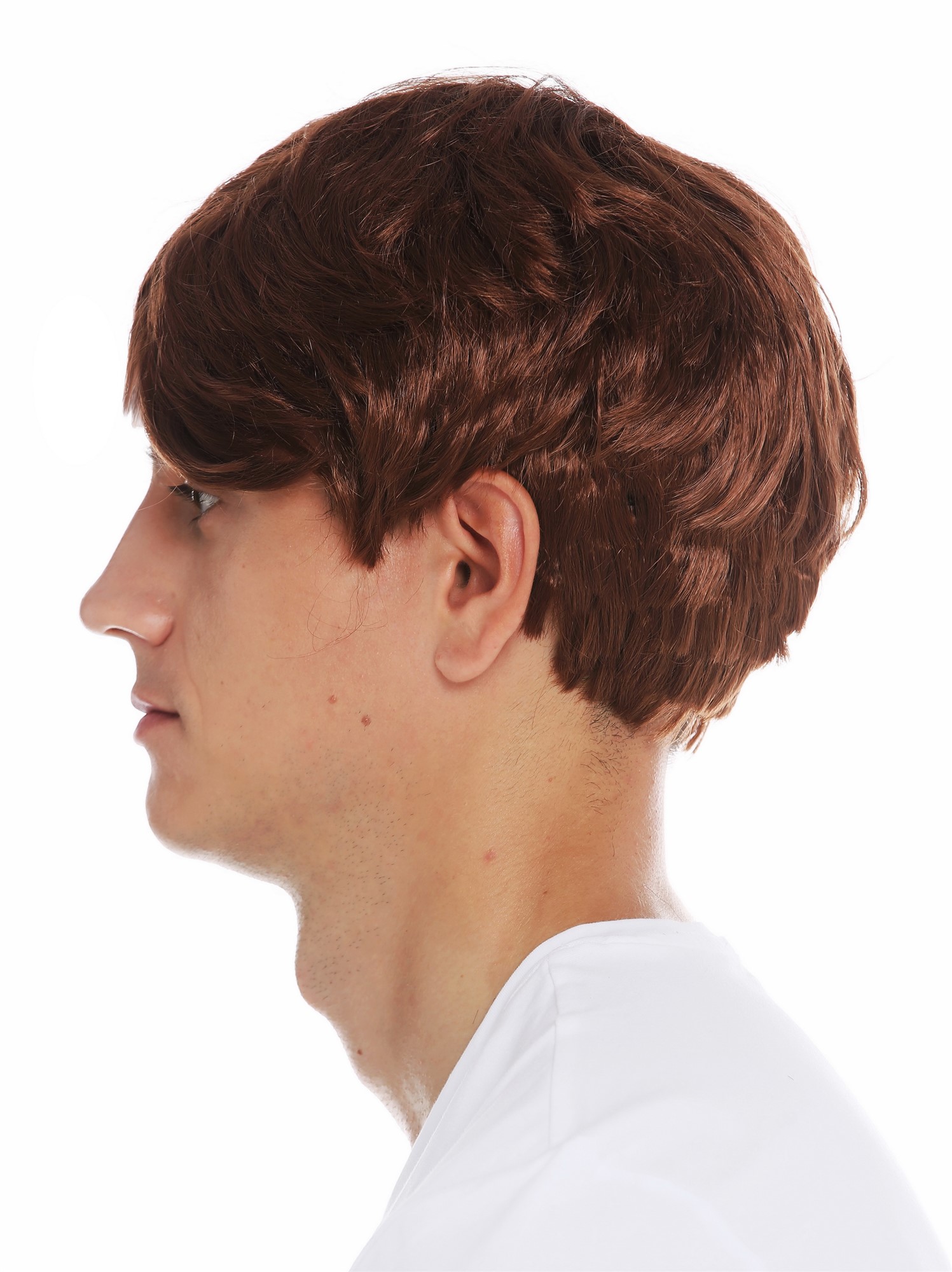 Men's wig Halloween carnival men man short parted brown reddish brown 7061, view 3, WIG ME UP: Your Perücken Online Shop Party Wig, Men, chestnut brown, straight, short