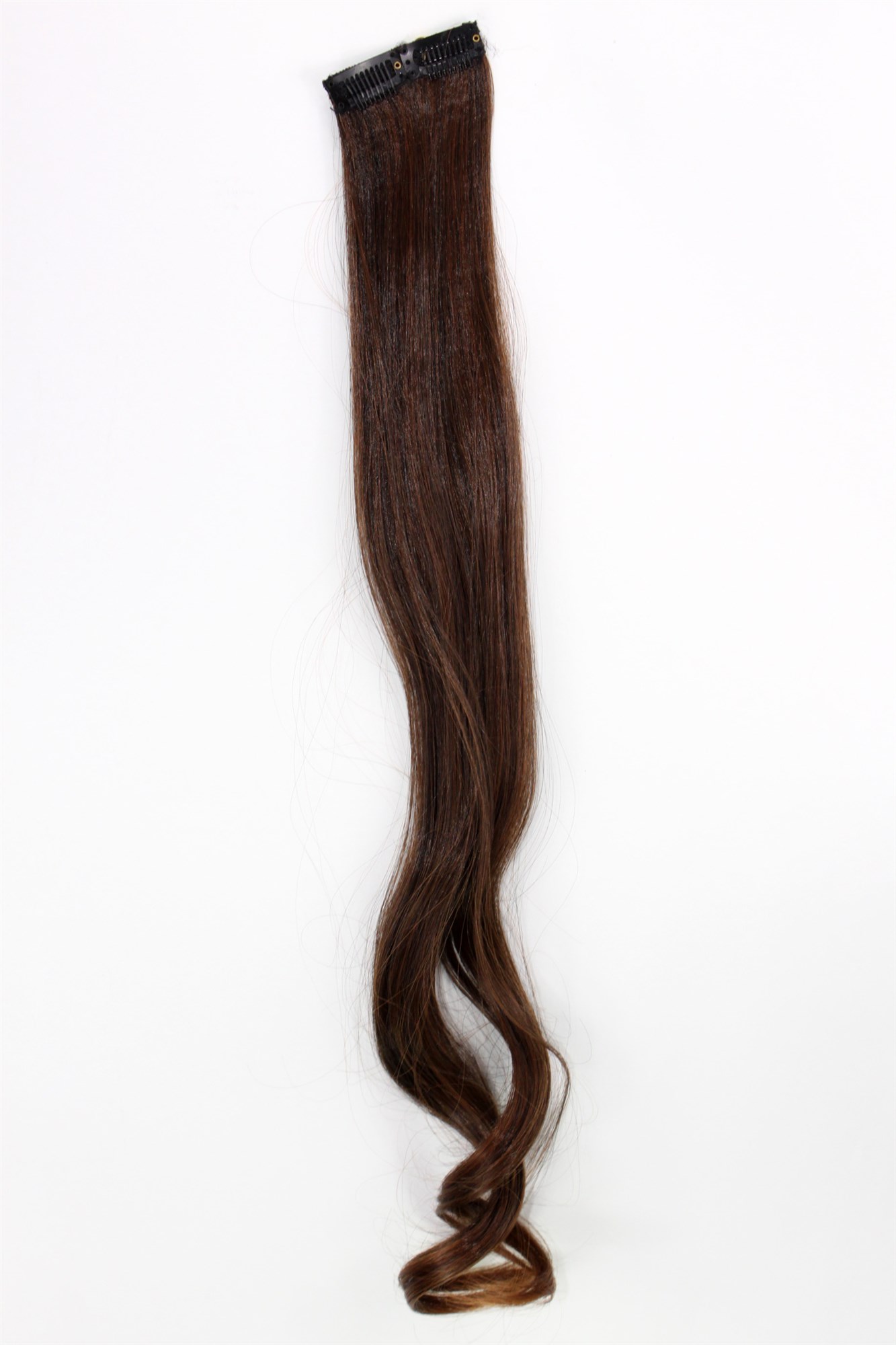 2 Clips Extension Strähne gewellt 65 cm Dunkel-Rot-Braun YZF-P2C25-2T30, Ansicht 2, WIG ME UP: Ihr Perücken Online Shop wellige Extensions Dunkel Rotbraun 63 cm lang