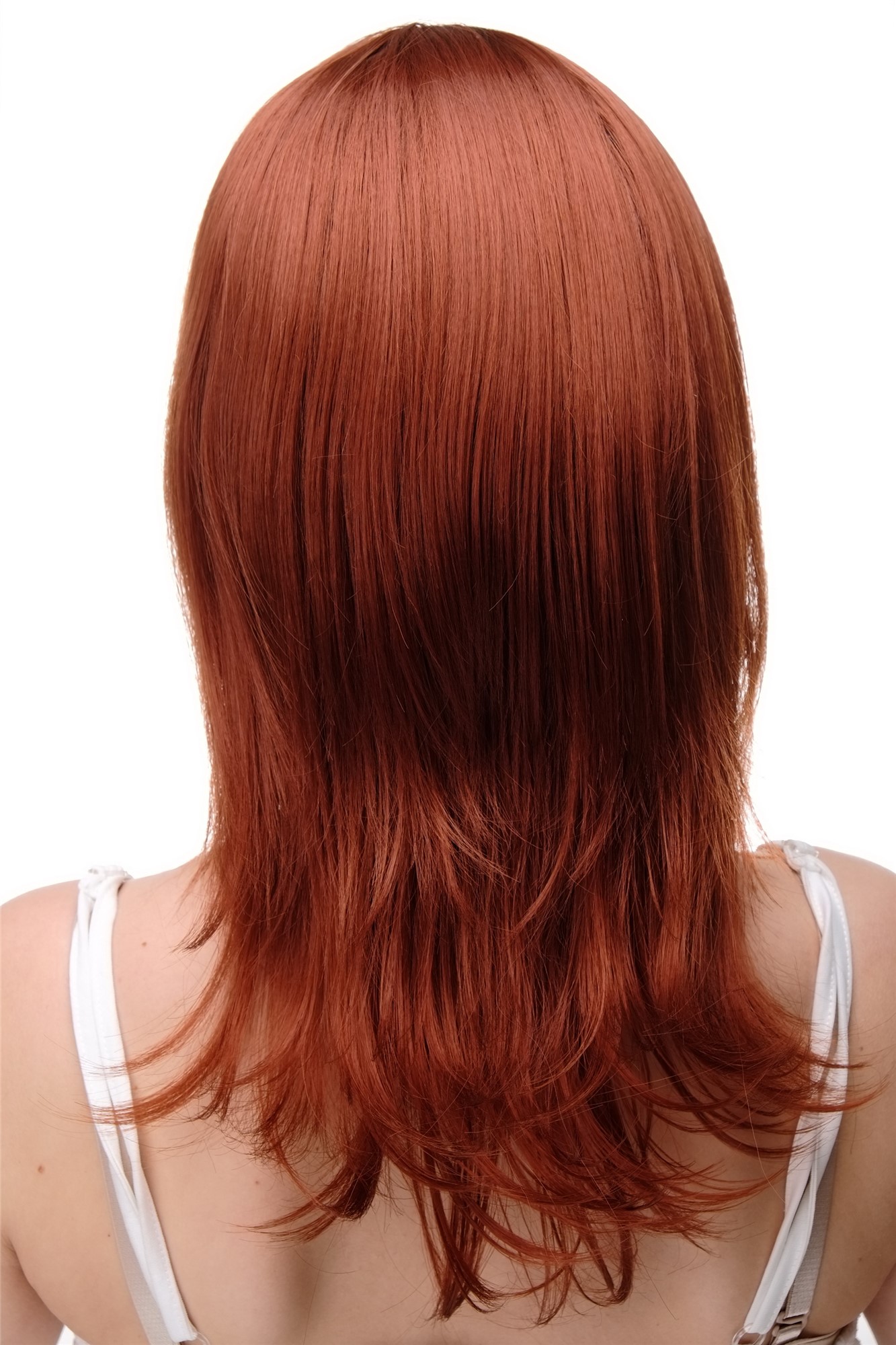 Lady wig medium length fringe parted to side straight layered copper red 3003, view 4, WIG ME UP: Your Perücken Online Shop Quality Wigs, Ladies, copper, straight, long