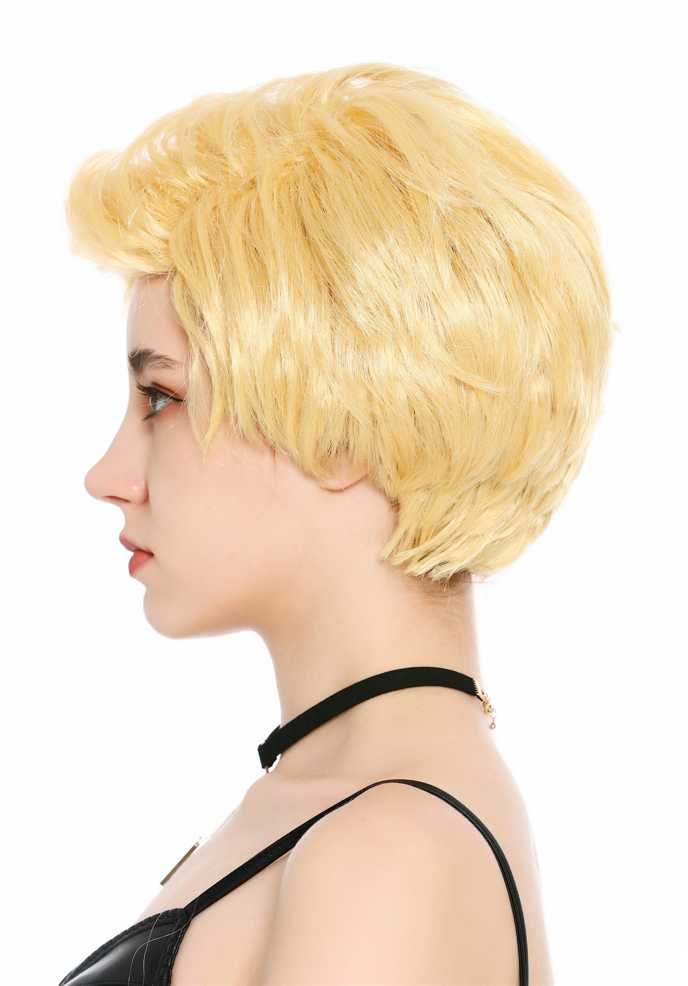 glatte Party-Perücke Goldblond 25 cm lange Perücke für Herren