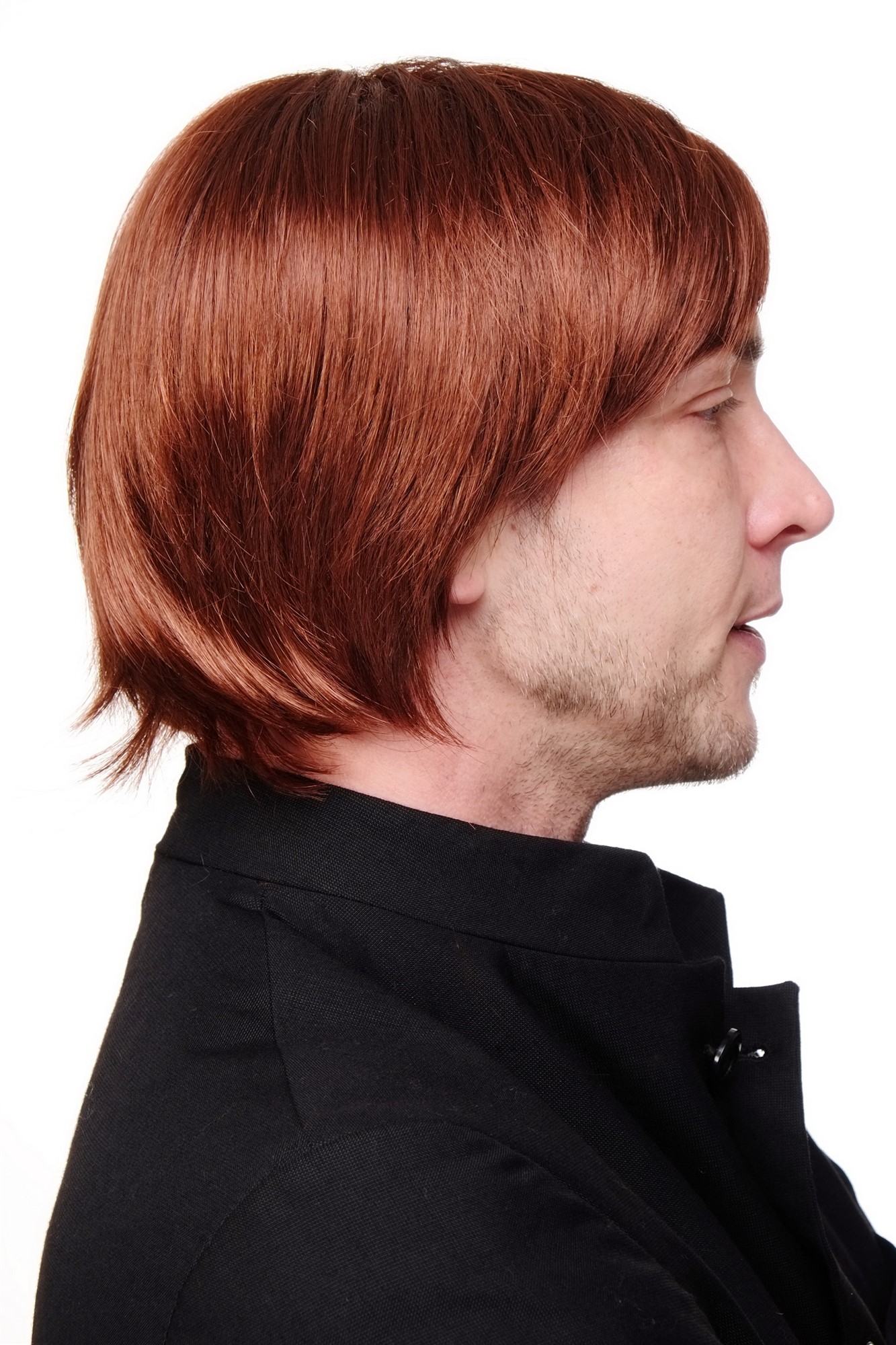 Man Men Wig full short with long side parting reddish brown mix GFW2033, view 4, WIG ME UP: Your Perücken Online Shop Quality Wigs, Men, chestnut-rust red mix, straight, short
