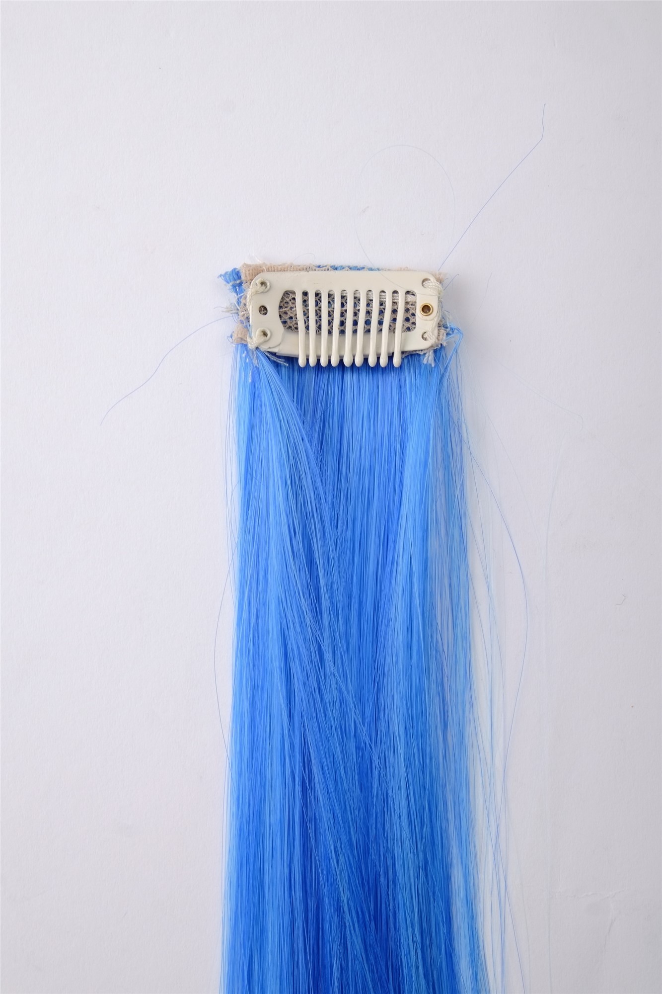 glatte Extensions Blau-Hellblau-Mix 45 cm lang