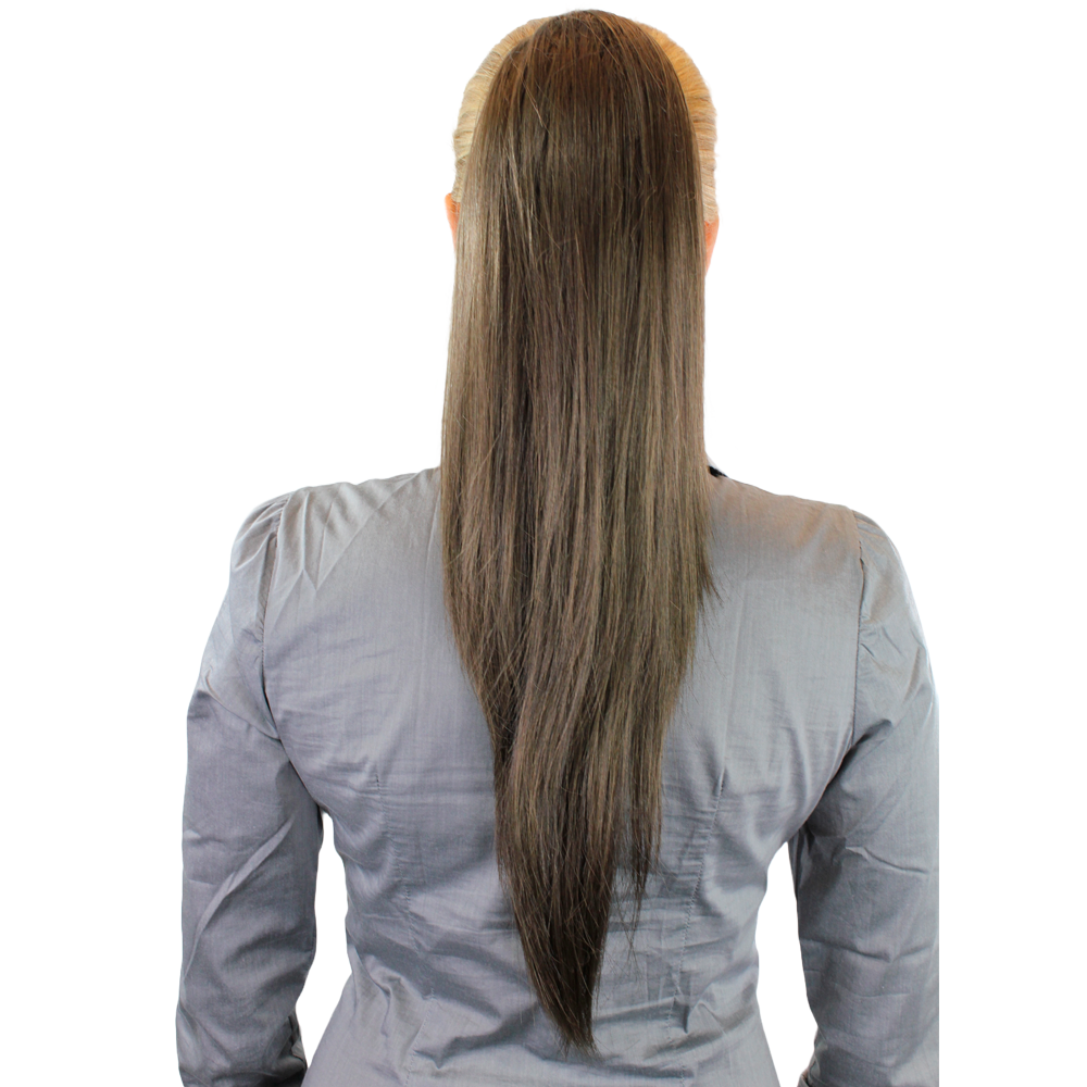 Kategorie-Bild für Zöpfe mit unterschiedlicher Struktur Glatter, brauner Zopf, Haarteil