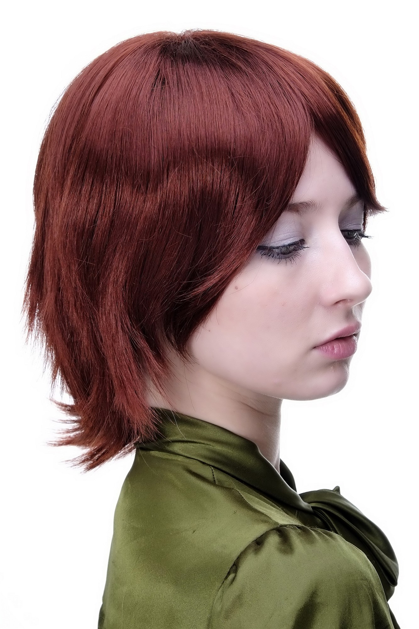 Lady women w ig short coy & naugthy auburn reddish browbn cute side parting 1109, view 2, WIG ME UP: Your Perücken Online Shop Quality Wigs, Ladies, rust brown, straight, short