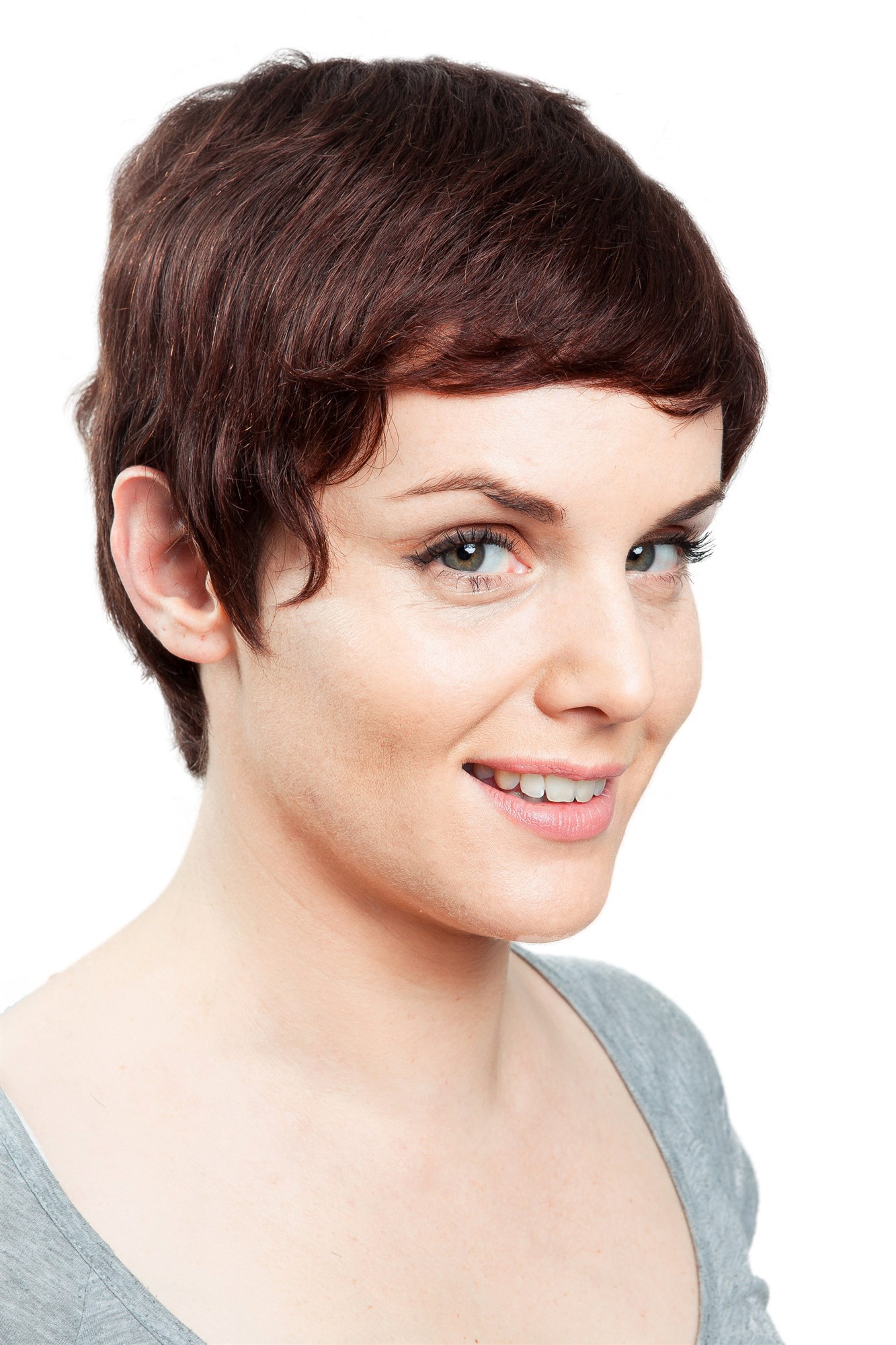 hochwertige Qualitätsperücken, Damen Perücke Echthaar Braun-Mix 8065HH-2T33, Ansicht 5, WIG ME UP: Ihr Perücken Online Shop glatte Tressen-Perücke 100% Echthaar Braun kurze Haare für Damen