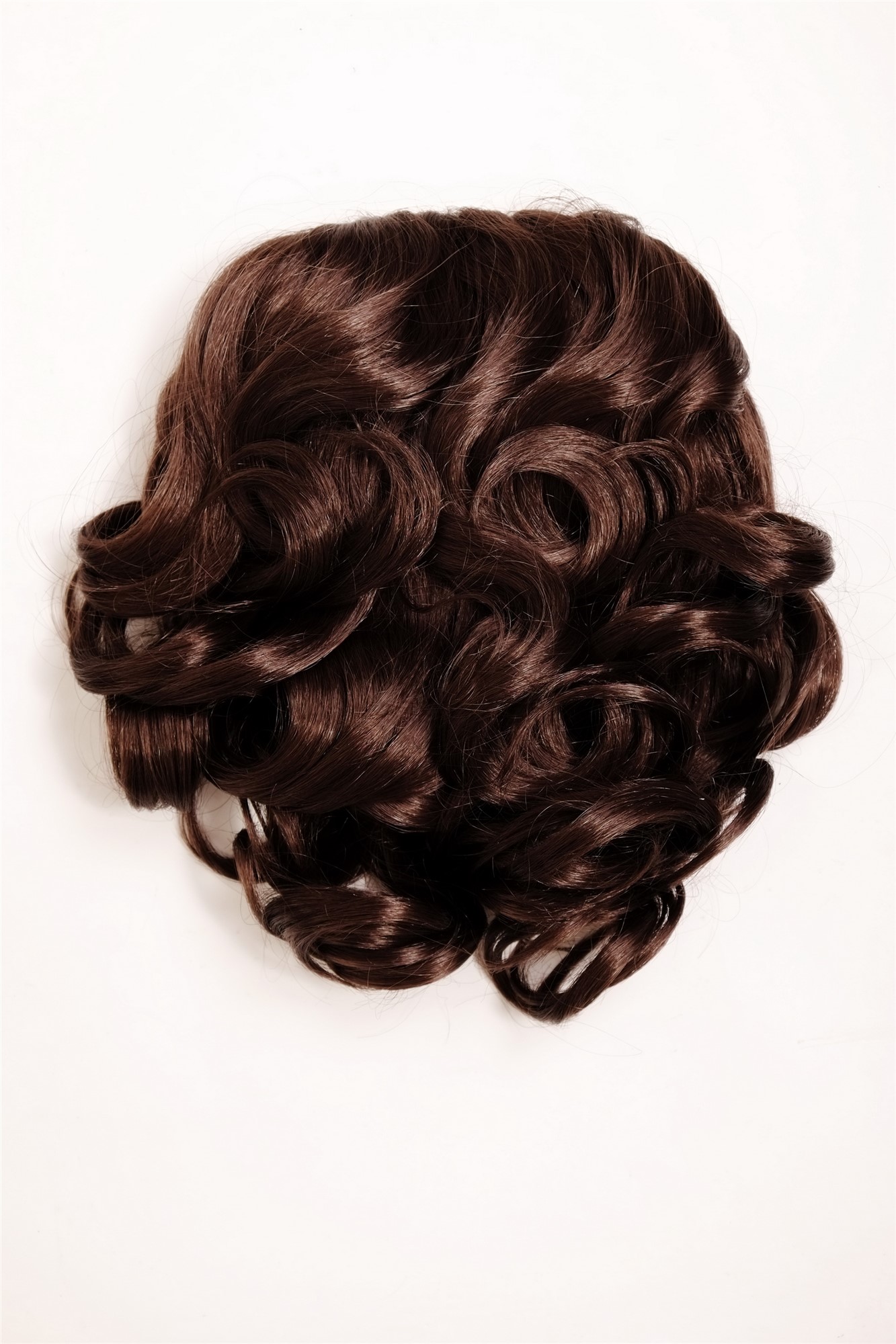 hochwertiges Haarteil gewellt halblang 1 Kamm + Gummizug mittleres Braun Modell: JL-3023, Ansicht 5, WIG ME UP: Ihr Perücken Online Shop welliges Zopf-Haarteil Mittel-Goldbraun 35 cm lang