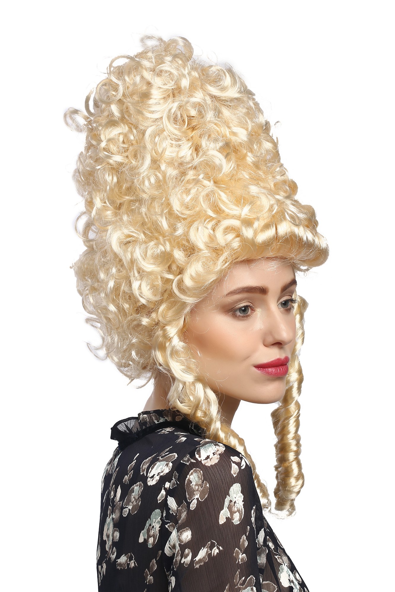 90867-ZA88 Lady Party Wig Halloween historic Cosplay Baroque Beehive blond curly Marie Antoinette, view 3, WIG ME UP: Your Perücken Online Shop Party Wig, Ladies, Blonde, curled, long