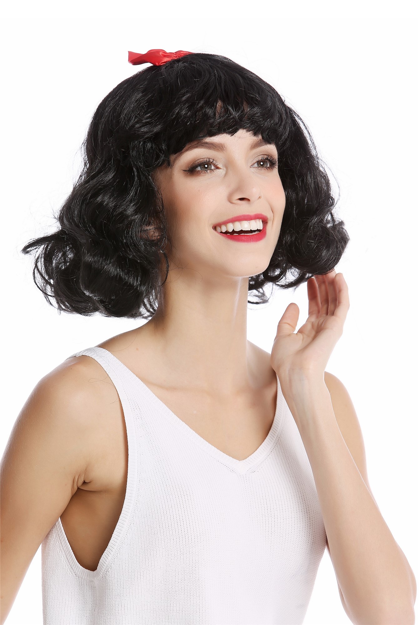 Party Wig, Ladies, Black, wavy, short