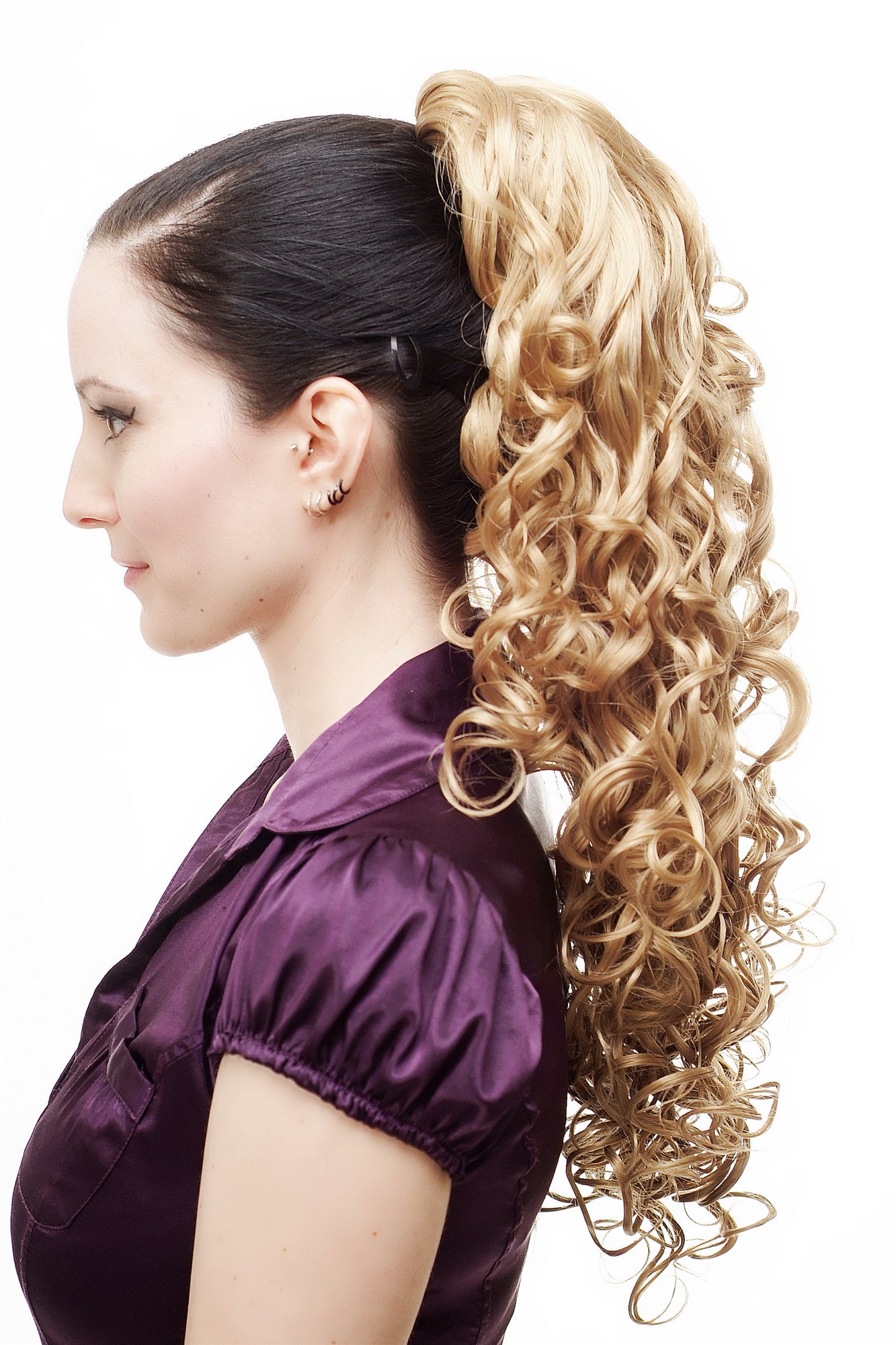 Hairpiece PONYTAIL extension VERY long MASSIVE volume voluminous curly AMAZING curls BLOND kinks, view 4, WIG ME UP: Your Perücken Online Shop Ponytails, Blonde, curled, long