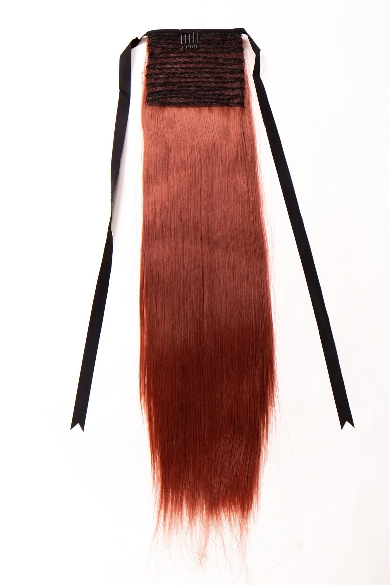 Ponytails, copper, straight, long