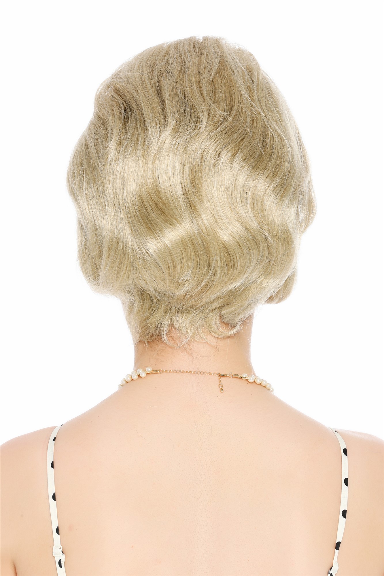 Perücke Damen Retro Vintage 50er 60er Beehive hochtoupiert Pony Blond DW3436-22