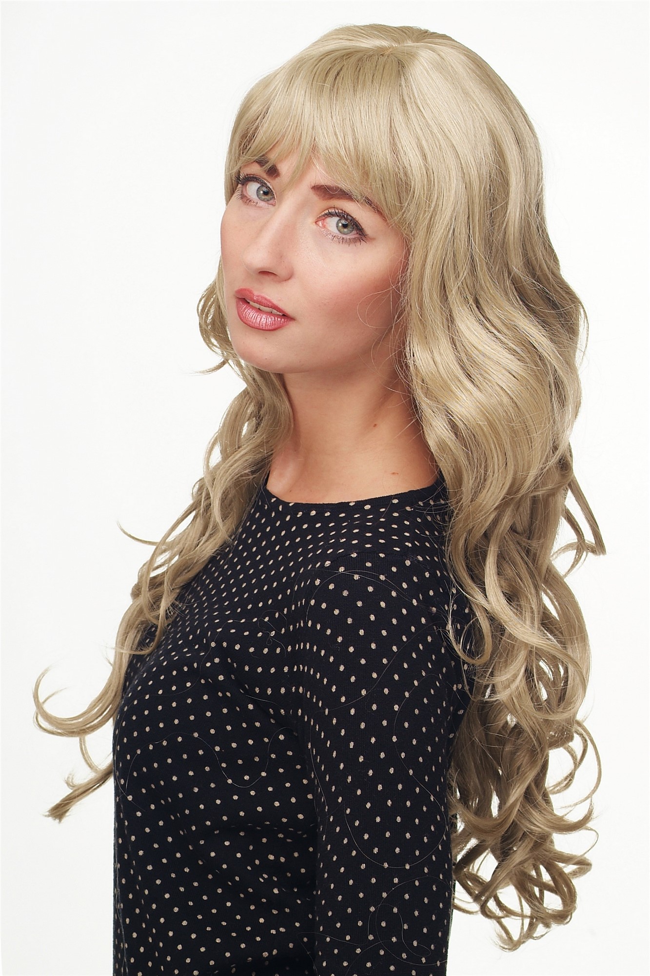 hochwertige Qualitätsperücken, Perücke lang wallendes Haar wellig leicht lockig Hell-Aschblond 9204S-22, Ansicht 3, WIG ME UP: Ihr Perücken Online Shop lockige Tressen-Perücke mit Kopfhaut-Imitat Hell-Aschblond lange Haare für Damen